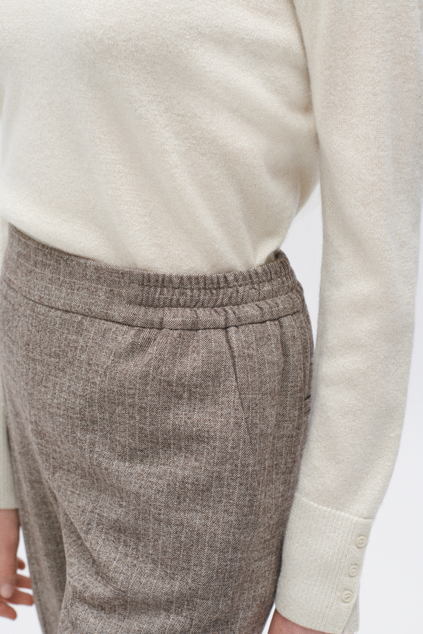 Pantalon pdany taupe femme