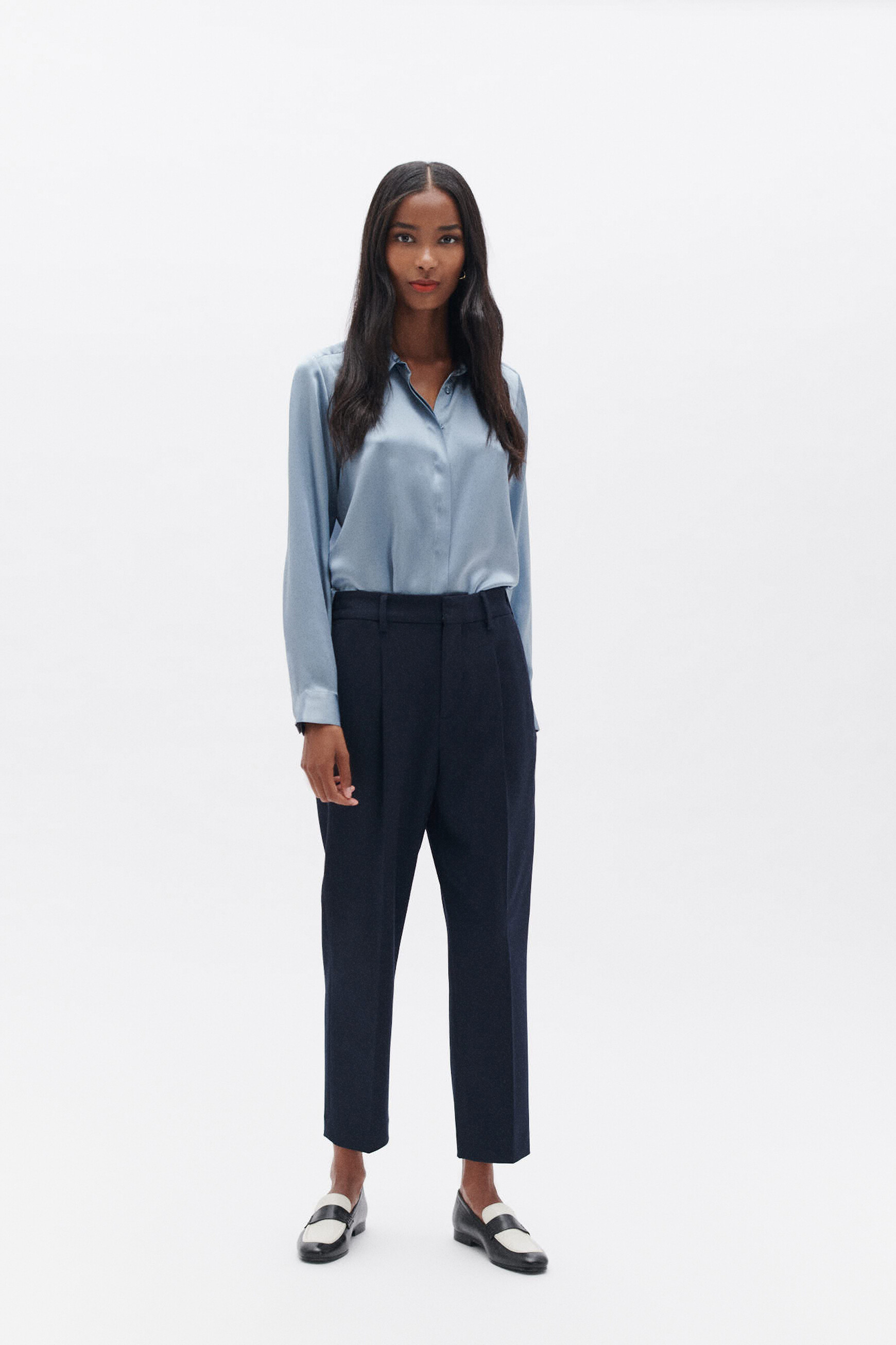 Pantalon palmer bleu marine femme