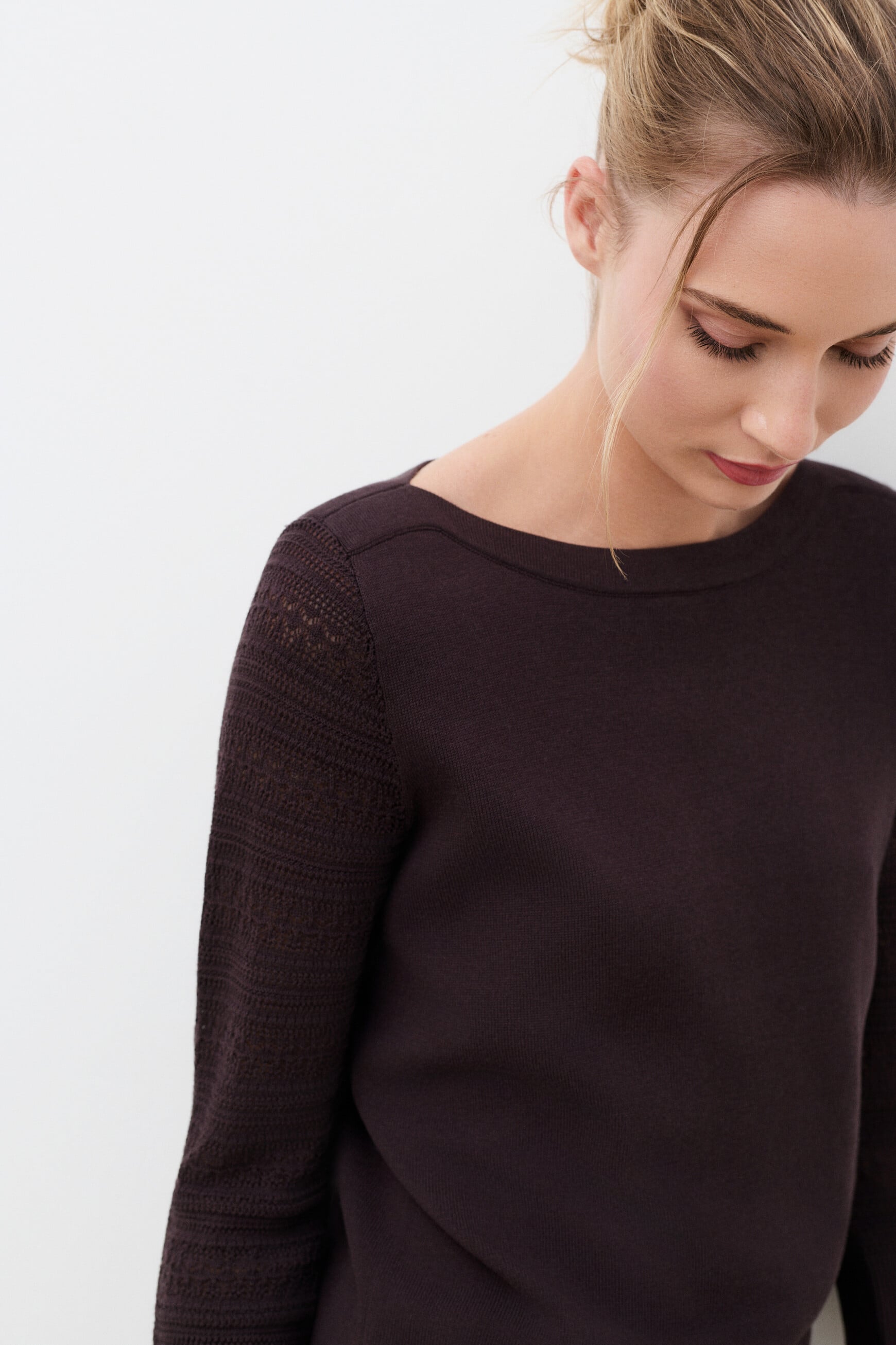 Jersey Mjaynie marr&oacute;n oscuro mujer