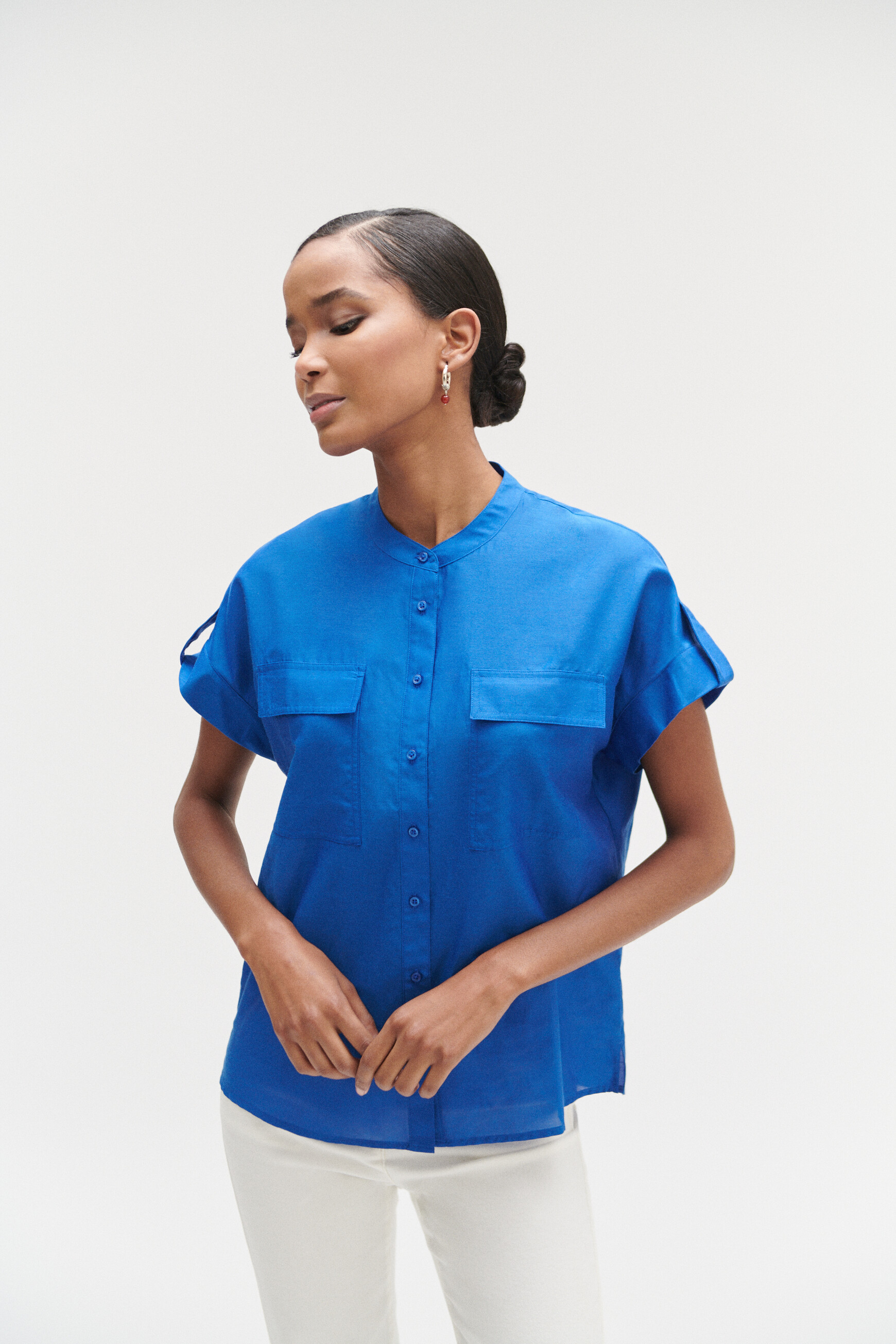 chemise allan bleu electrique femme chemise allan bleu electrique femme