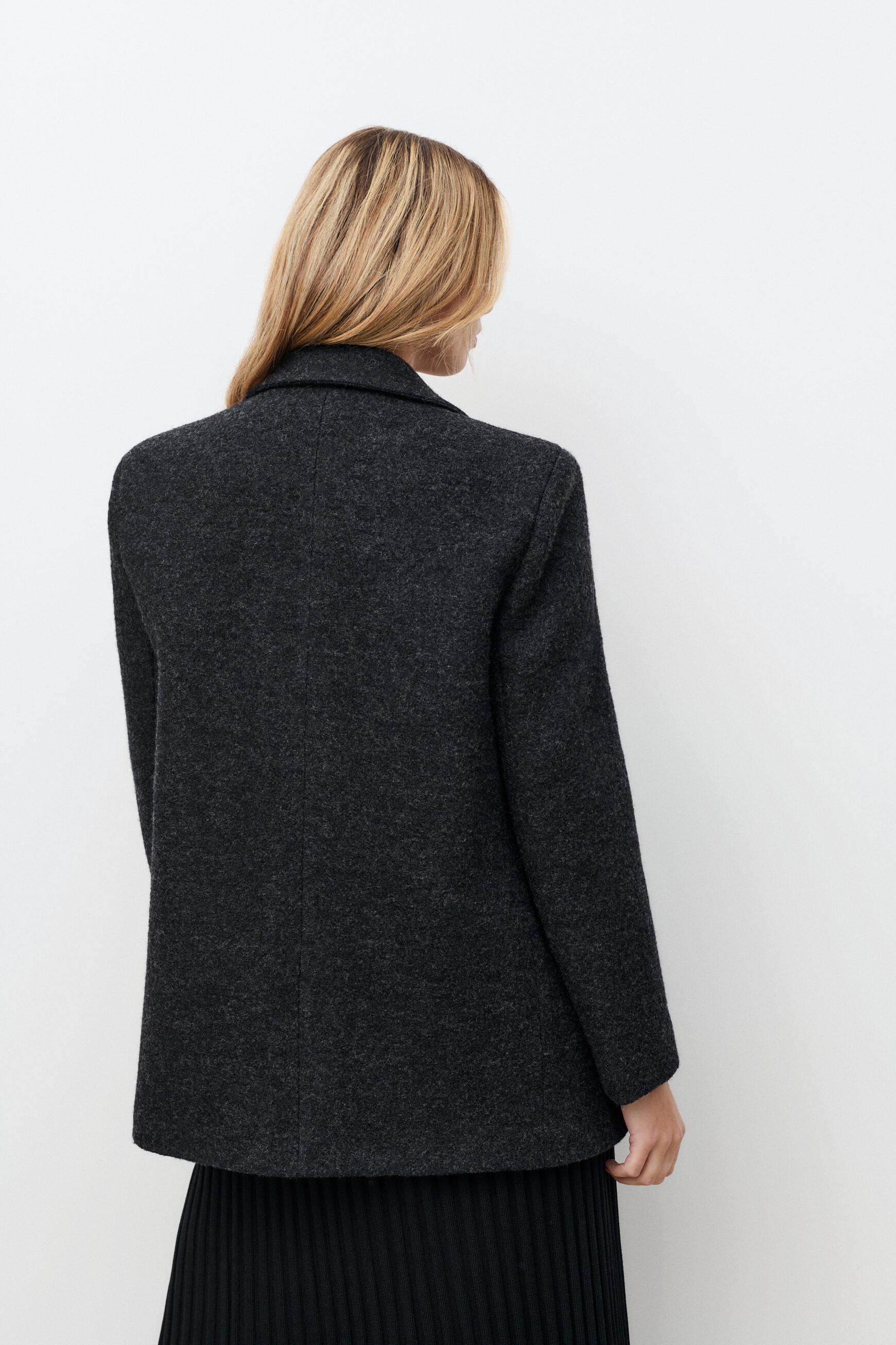 Manteau Girelli 100% laine gris femme