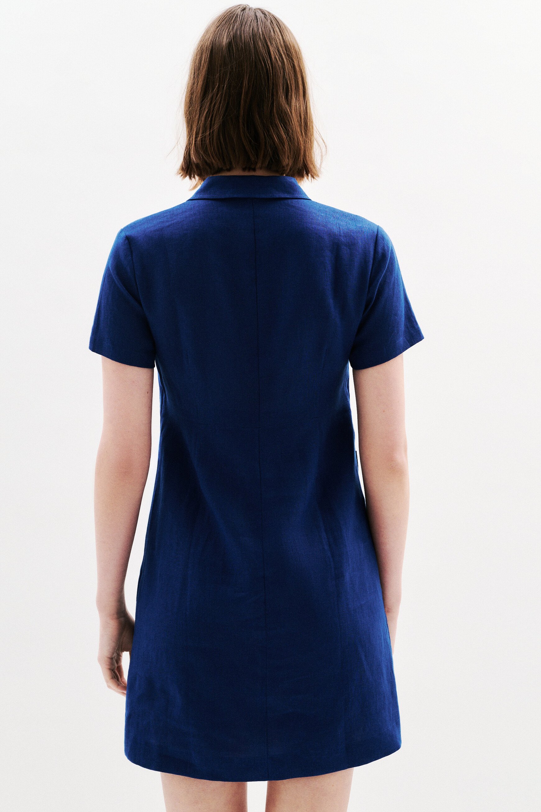 robe laure 100 lin bleu marine femme robe laure 100% lin bleu marine femme