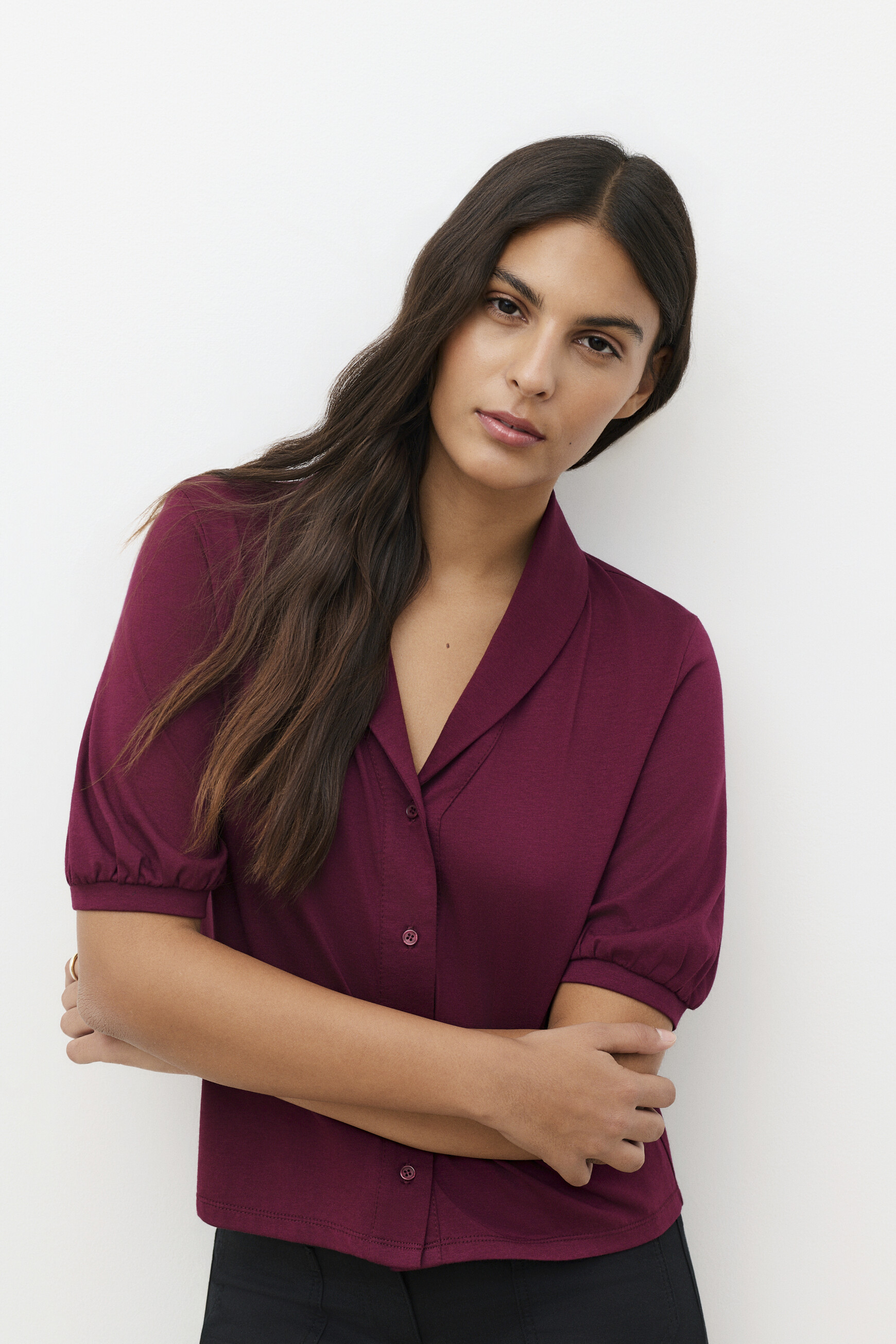 T-shirt Tmari-Uni bordeaux damen