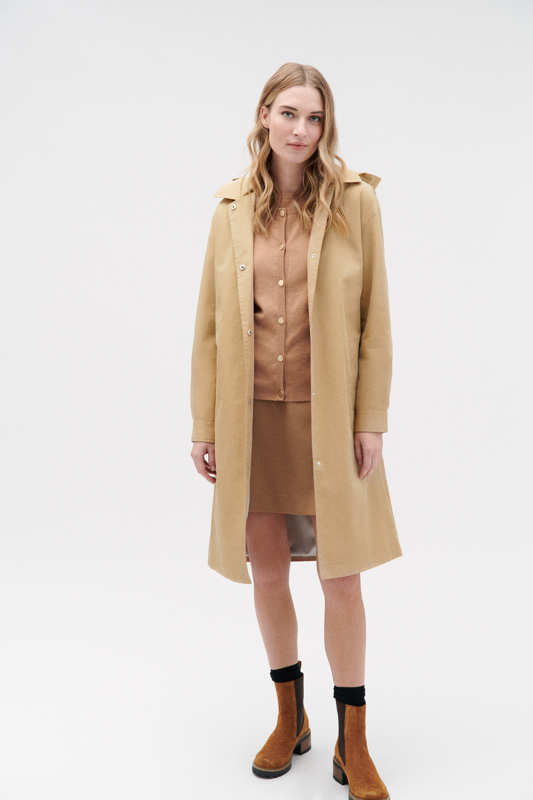 Parka Caleta beige damen