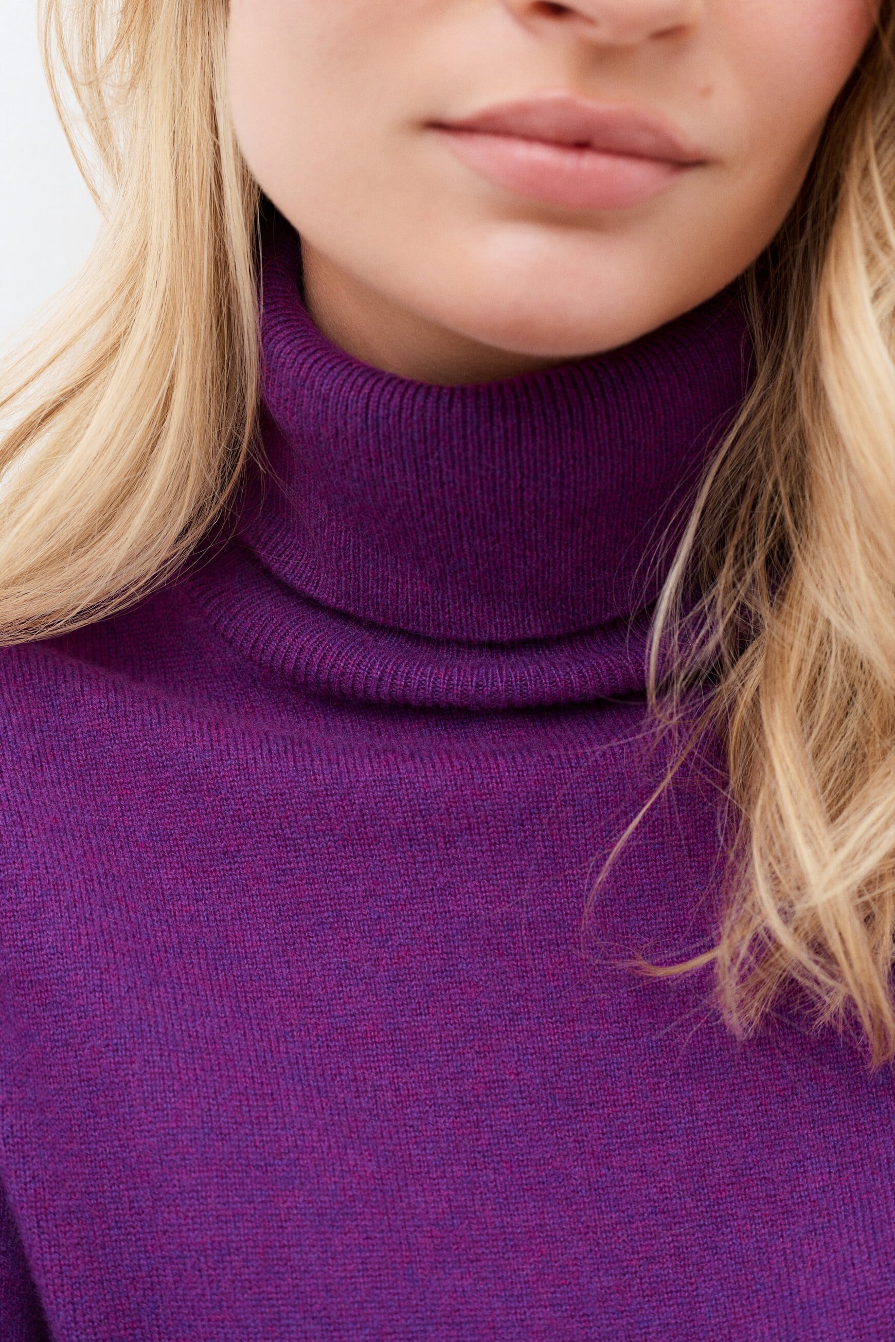 Dylan sweater 100% cashmere violete oscuro woman