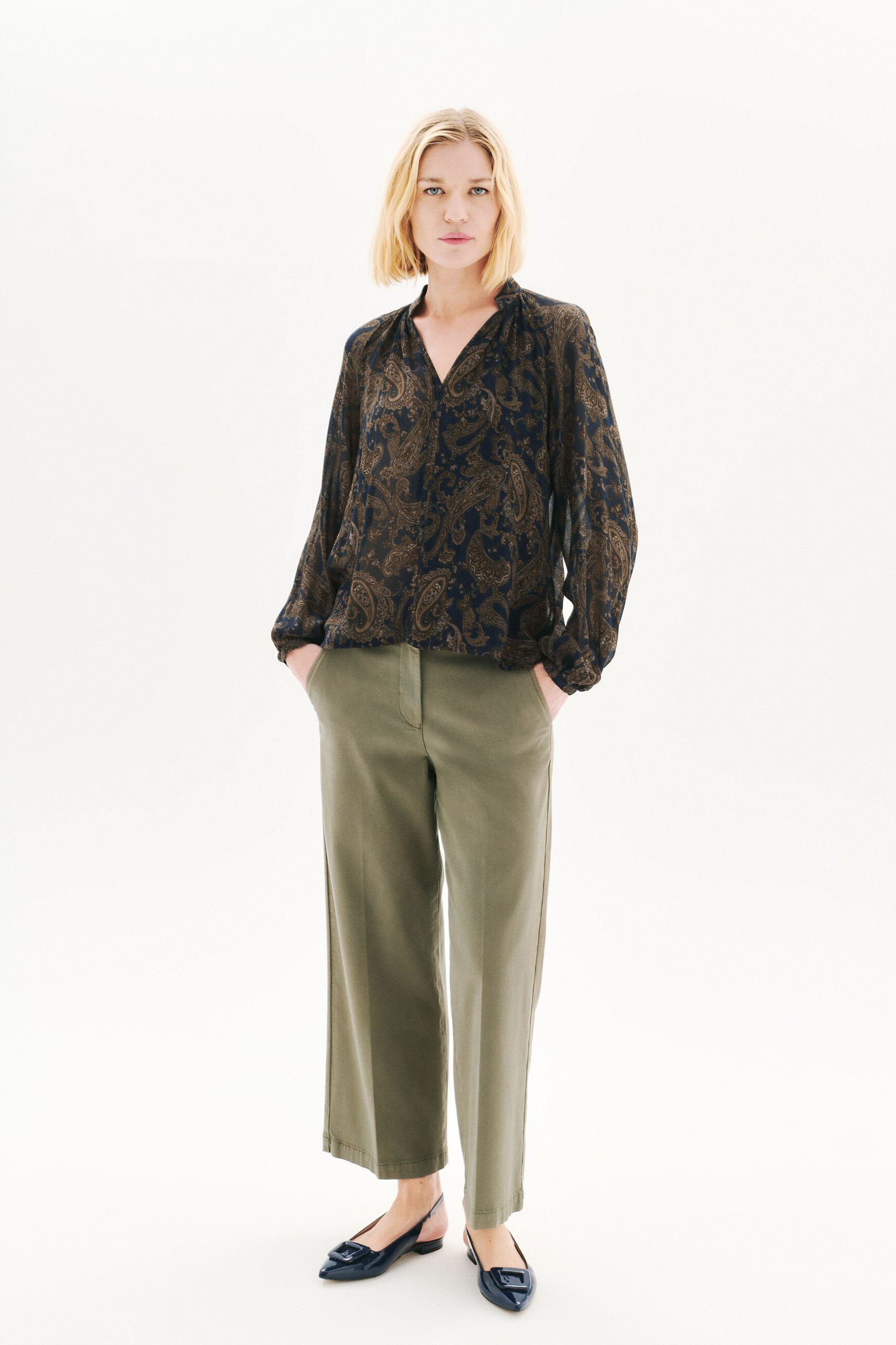 Csylvia blouse navy blue woman