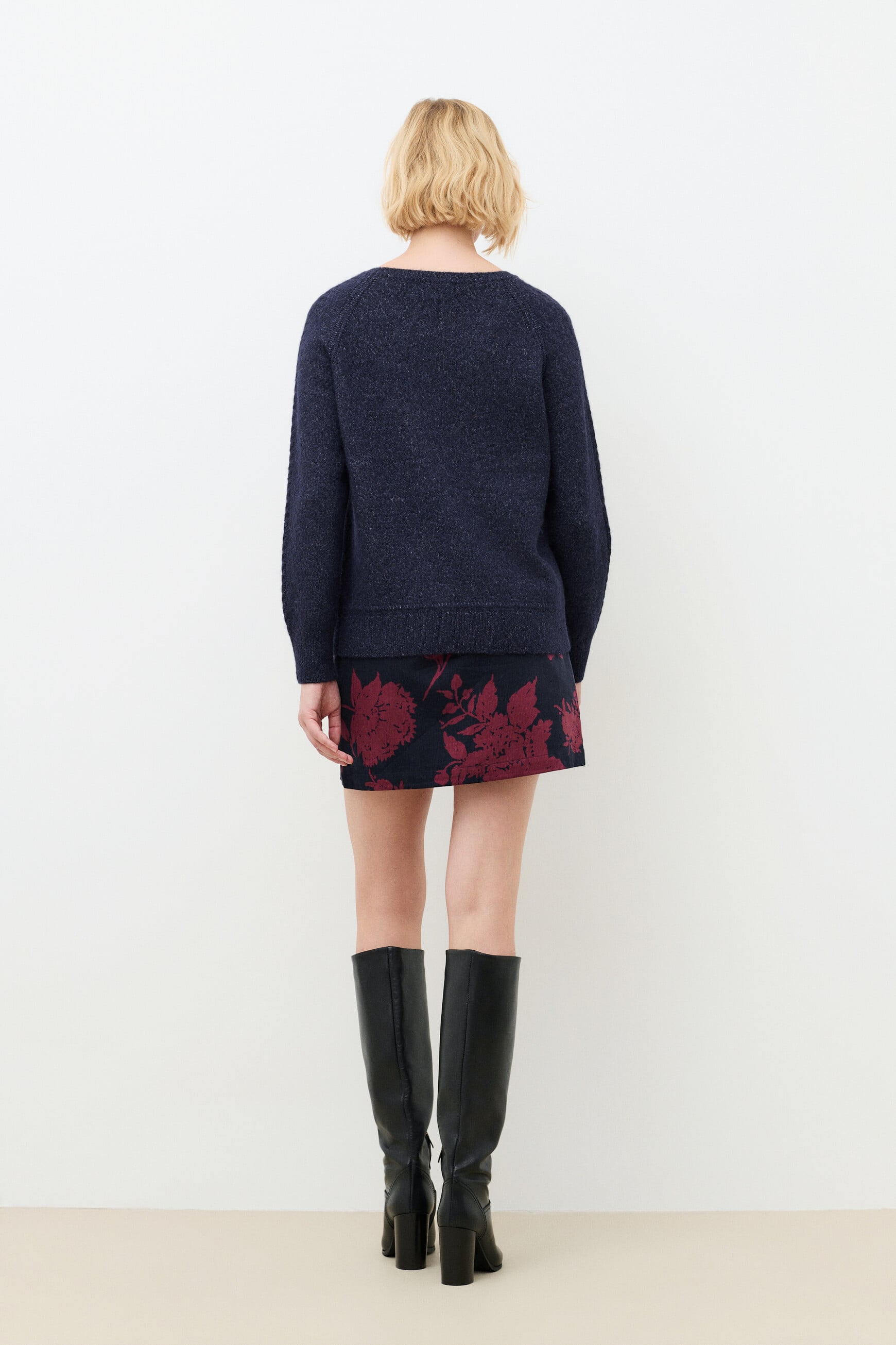 Mleo sweater navy blue woman