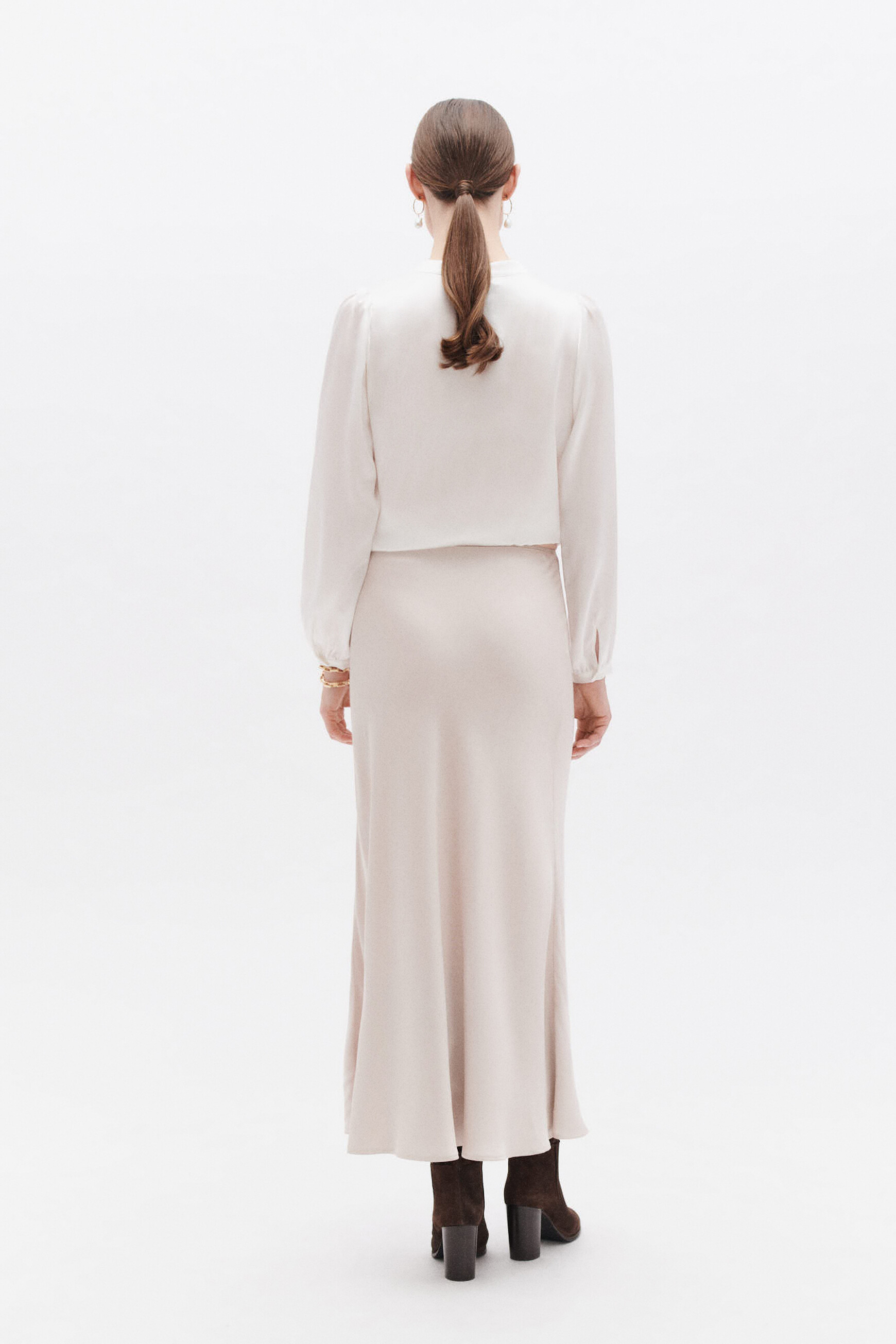 Jupe jalentina beige femme