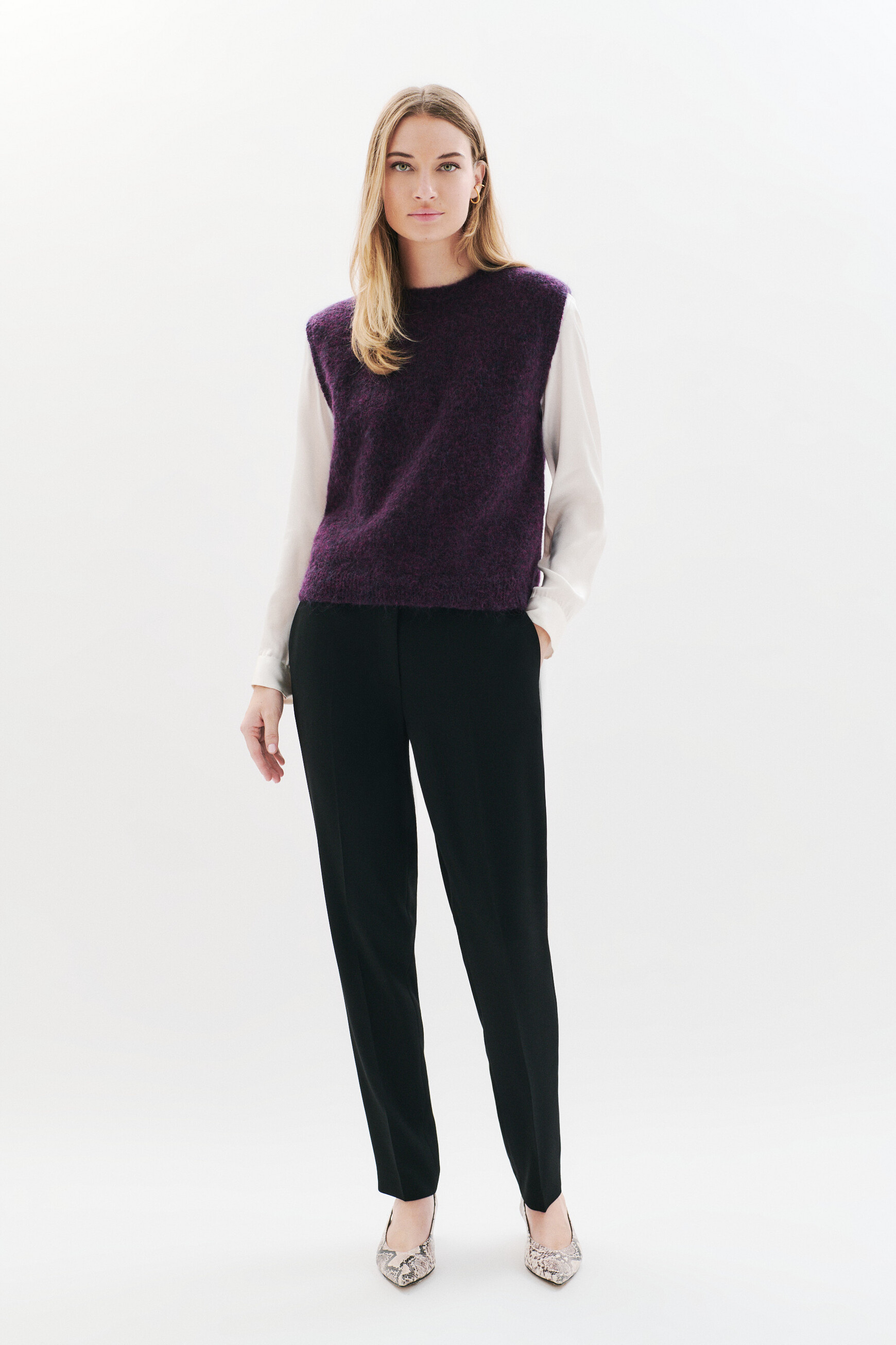 Jersey Mluigi ciruela mujer