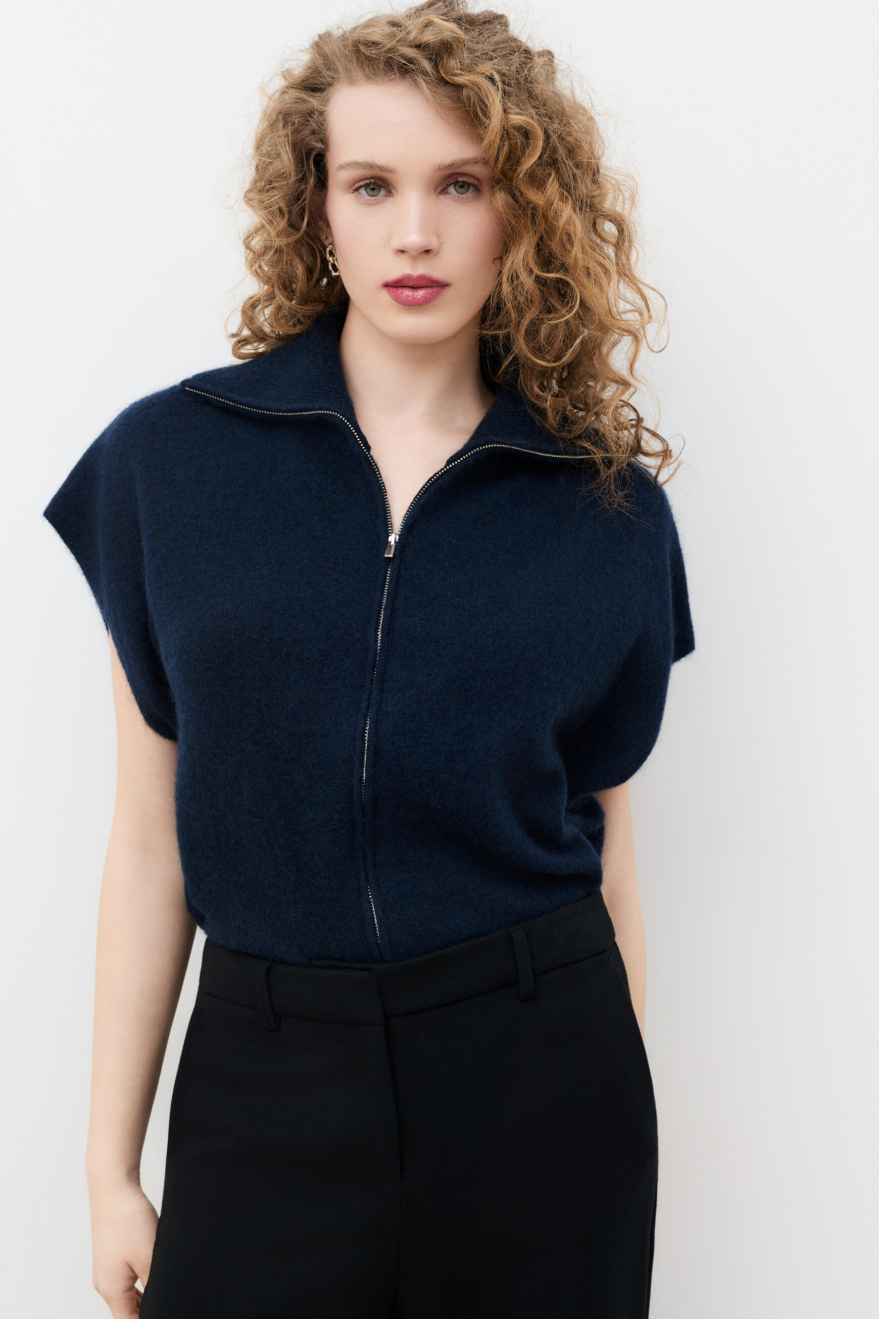 Mitch cardigan navy blue woman