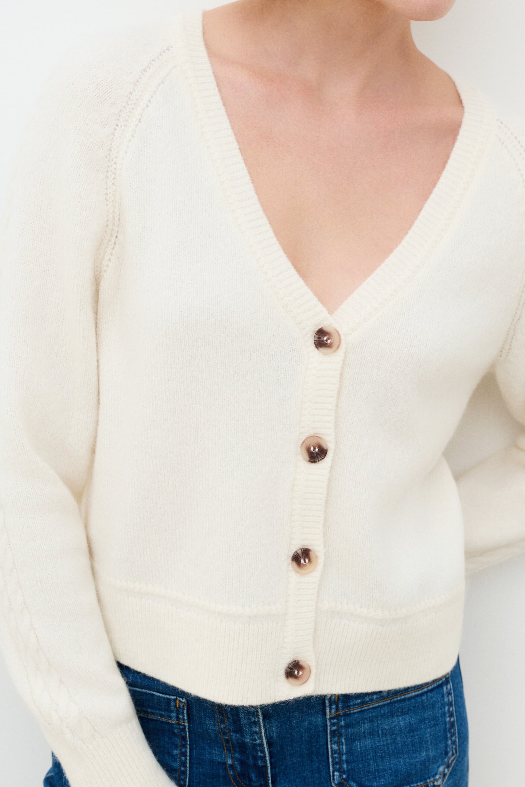 Gilet Mlewis ecru donna