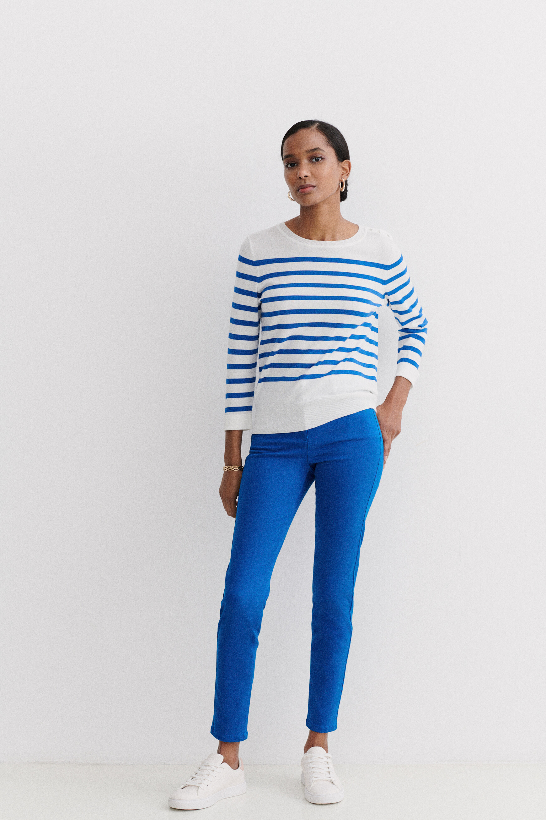 pantalon tony b bleu electrique femme pantalon tony b bleu electrique femme