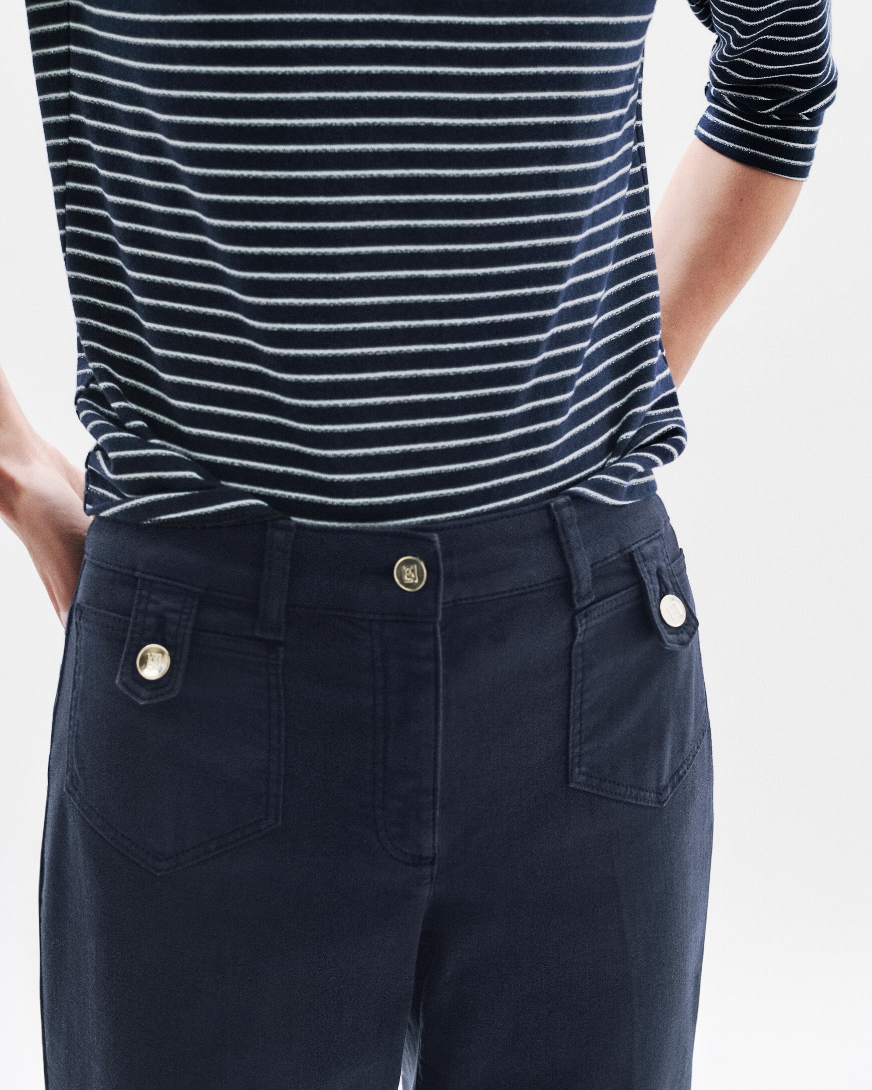 pantalon pietro bleu marine femme Pantalon Pietro bleu marine femme