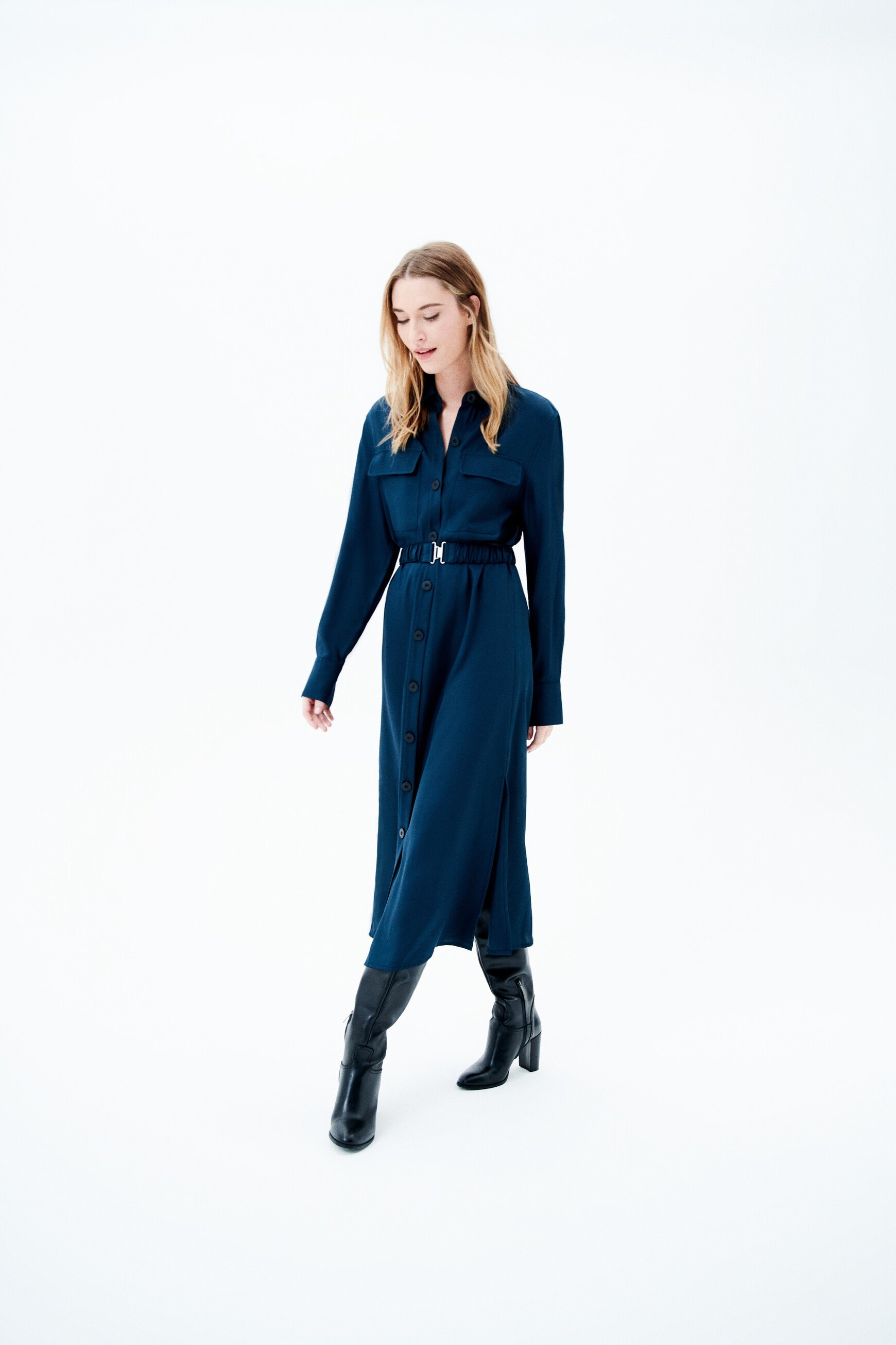 Raya dress petrol blue woman