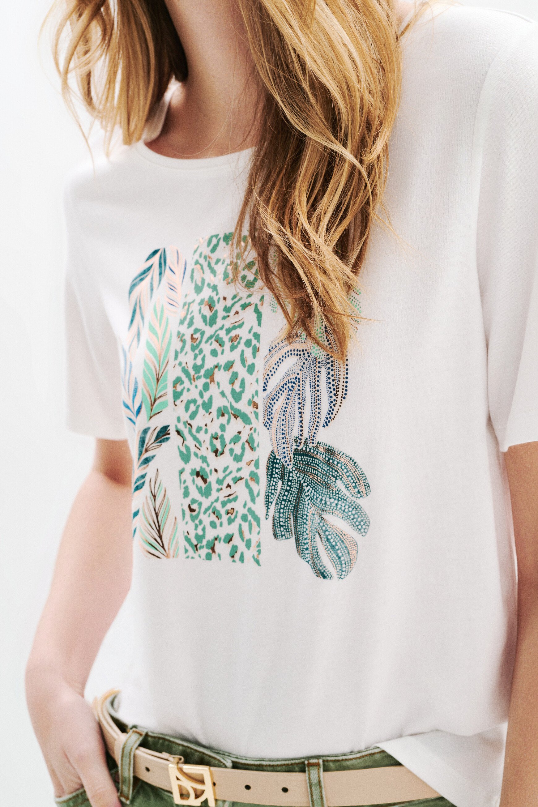t shirt taha khakigroen vrouw T-shirt Taha khakigroen vrouw