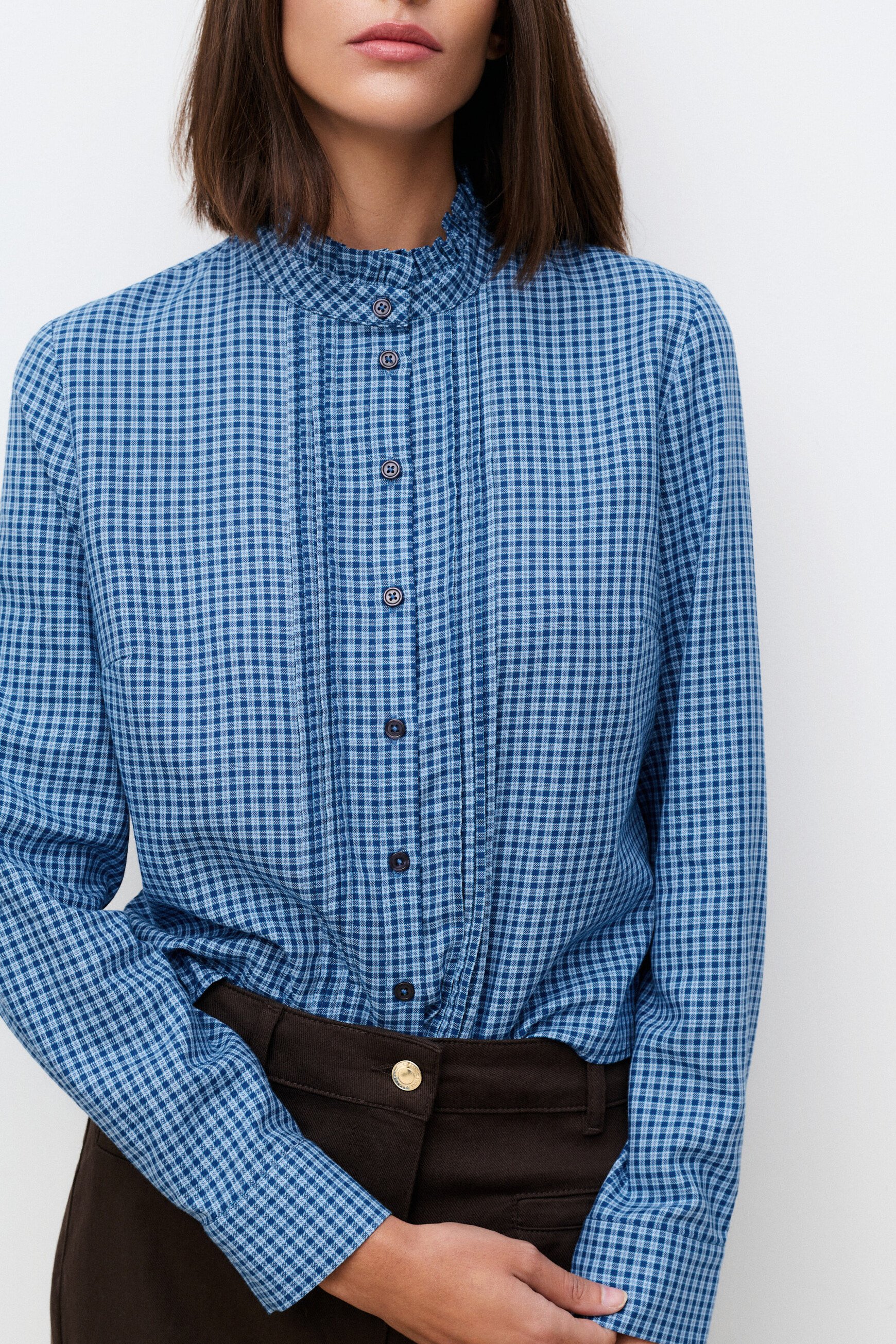 Chemise Cyrielle bleu gris femme