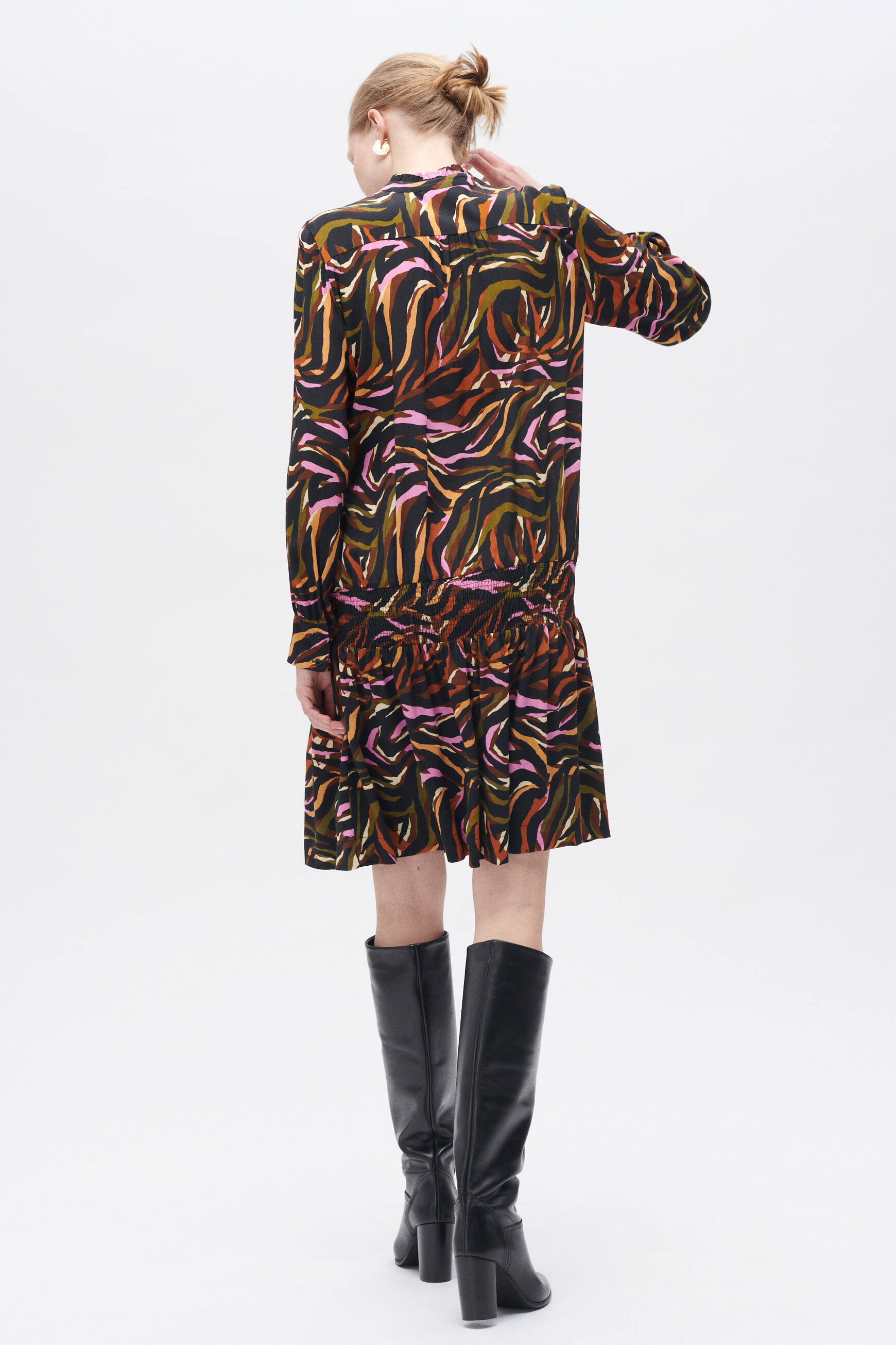 Robe sybil1 marron cognac femme