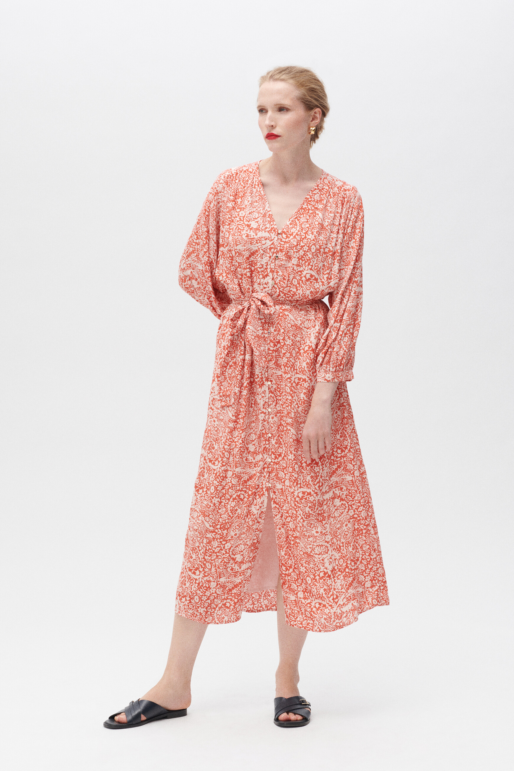 robe rita orange femme Robe rita orange femme