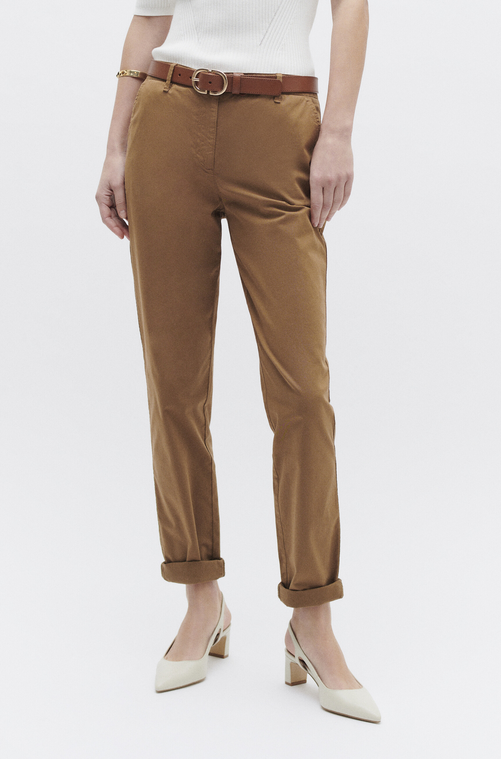 pantalon adelmo camel femme