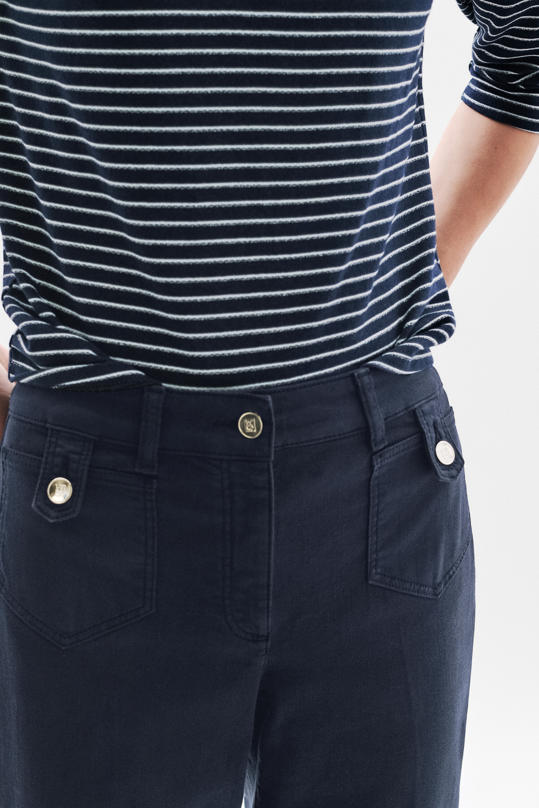 pantalon pietro bleu marine femme Pantalon Pietro bleu marine femme