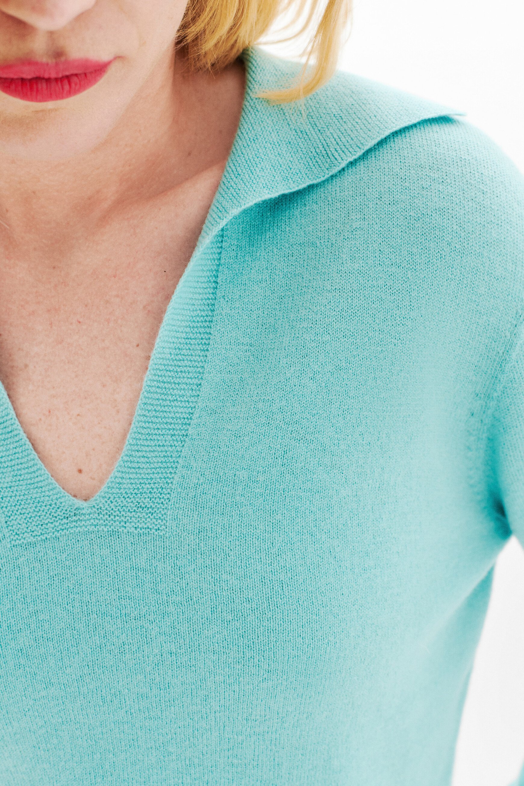 Pull Mterry bleu turquoise femme
