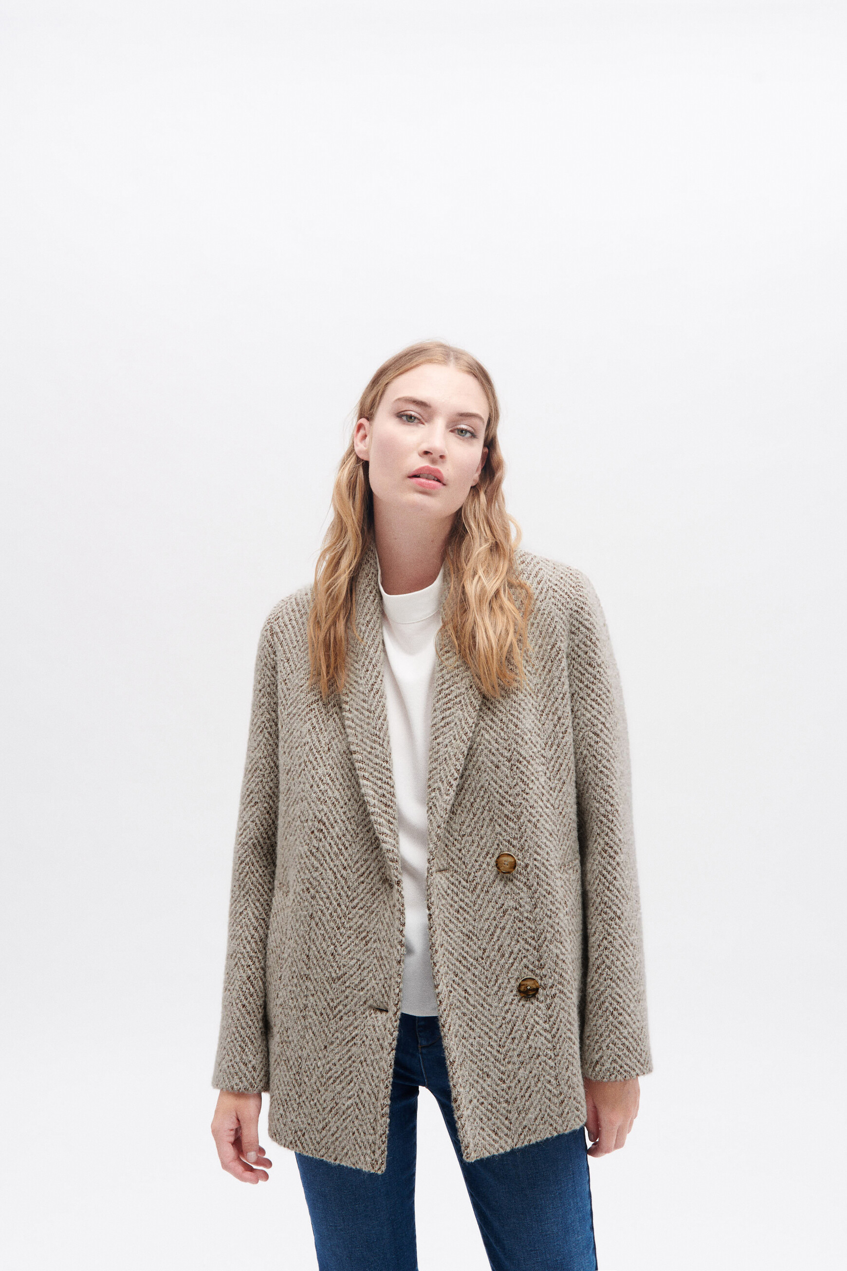 manteau gabon marron cognac femme Manteau gabon marron cognac femme