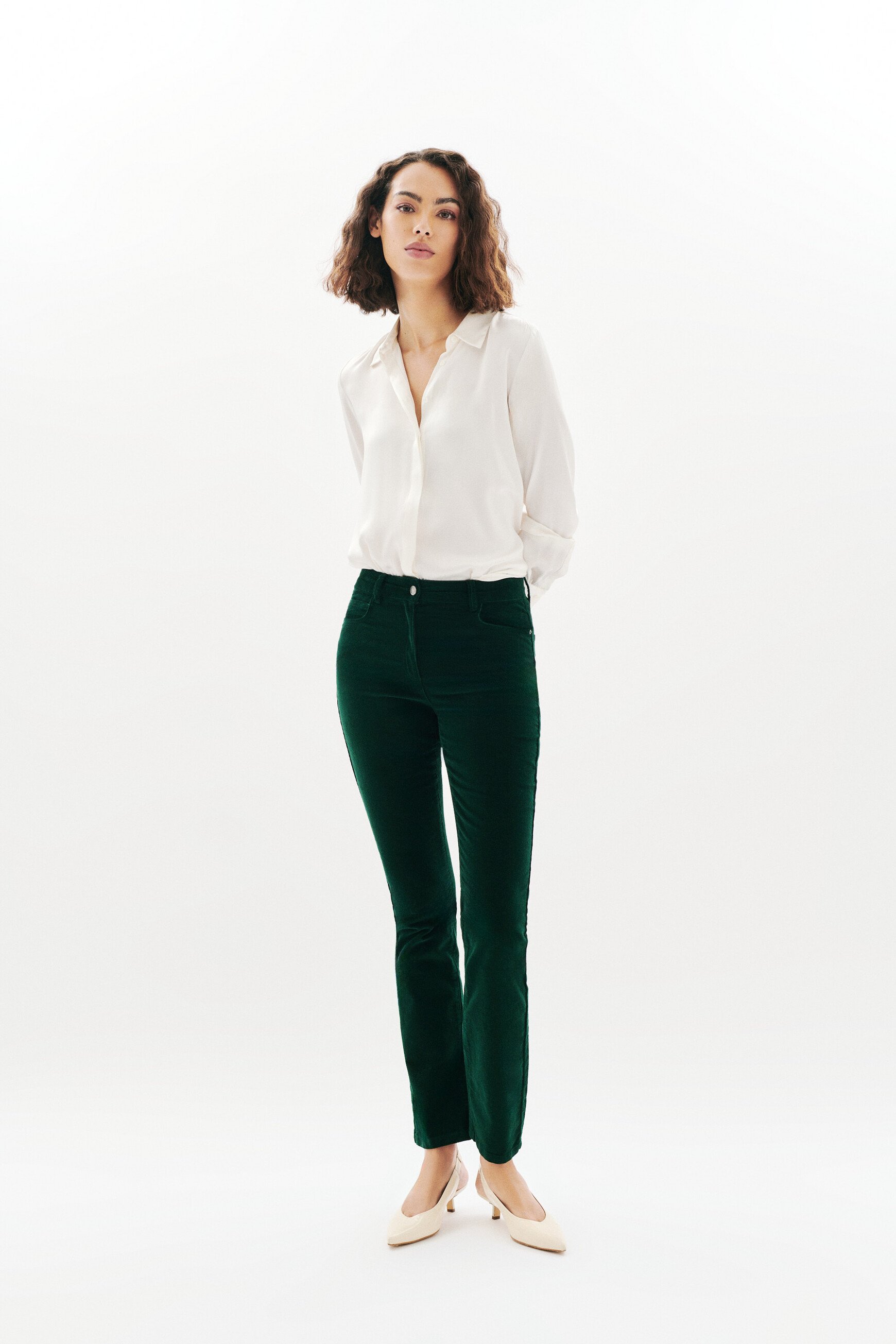 Pantalón pchicagov verde oscuro mujer