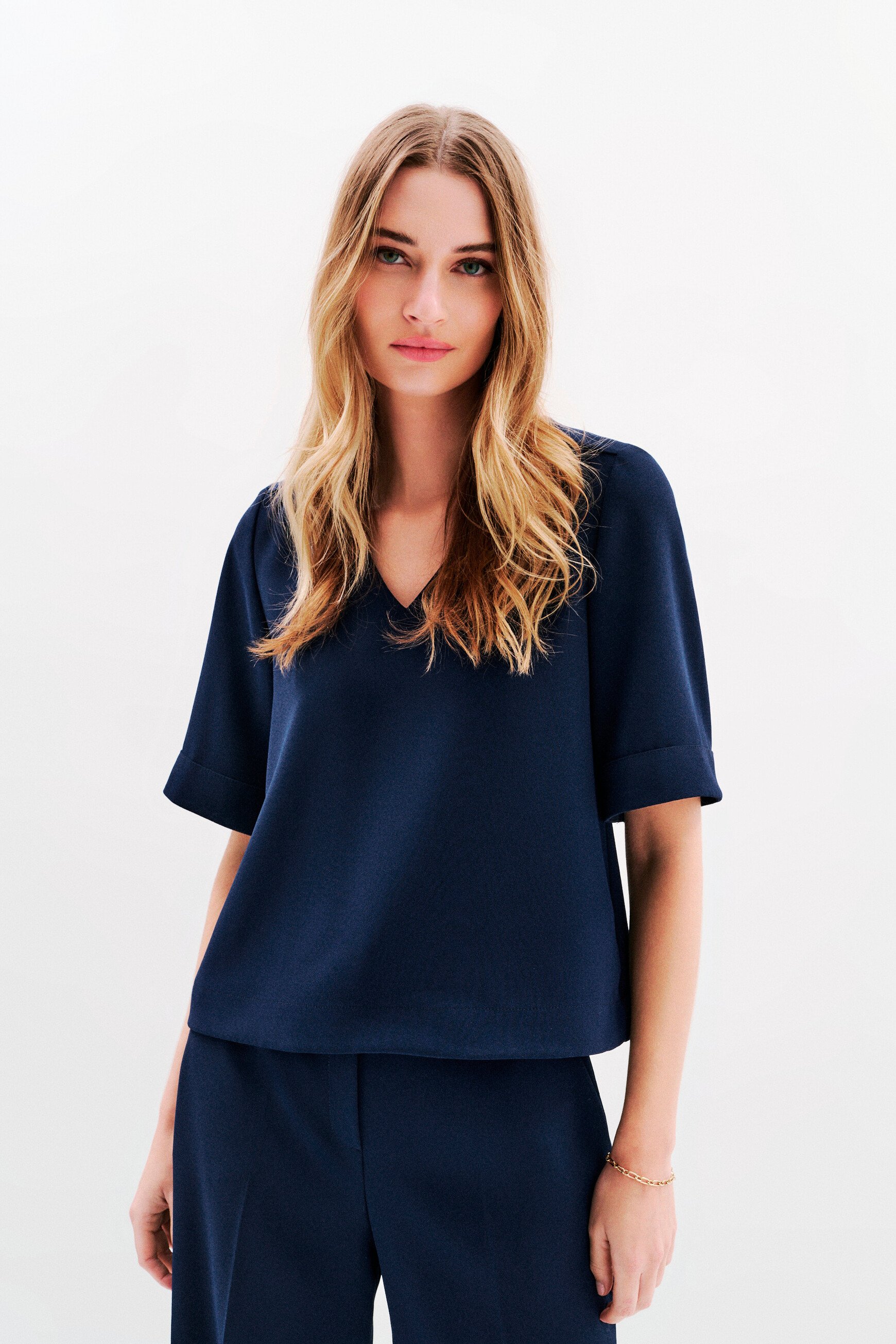 blouse cnoe bleu marine femme Blouse Cnoe bleu marine femme