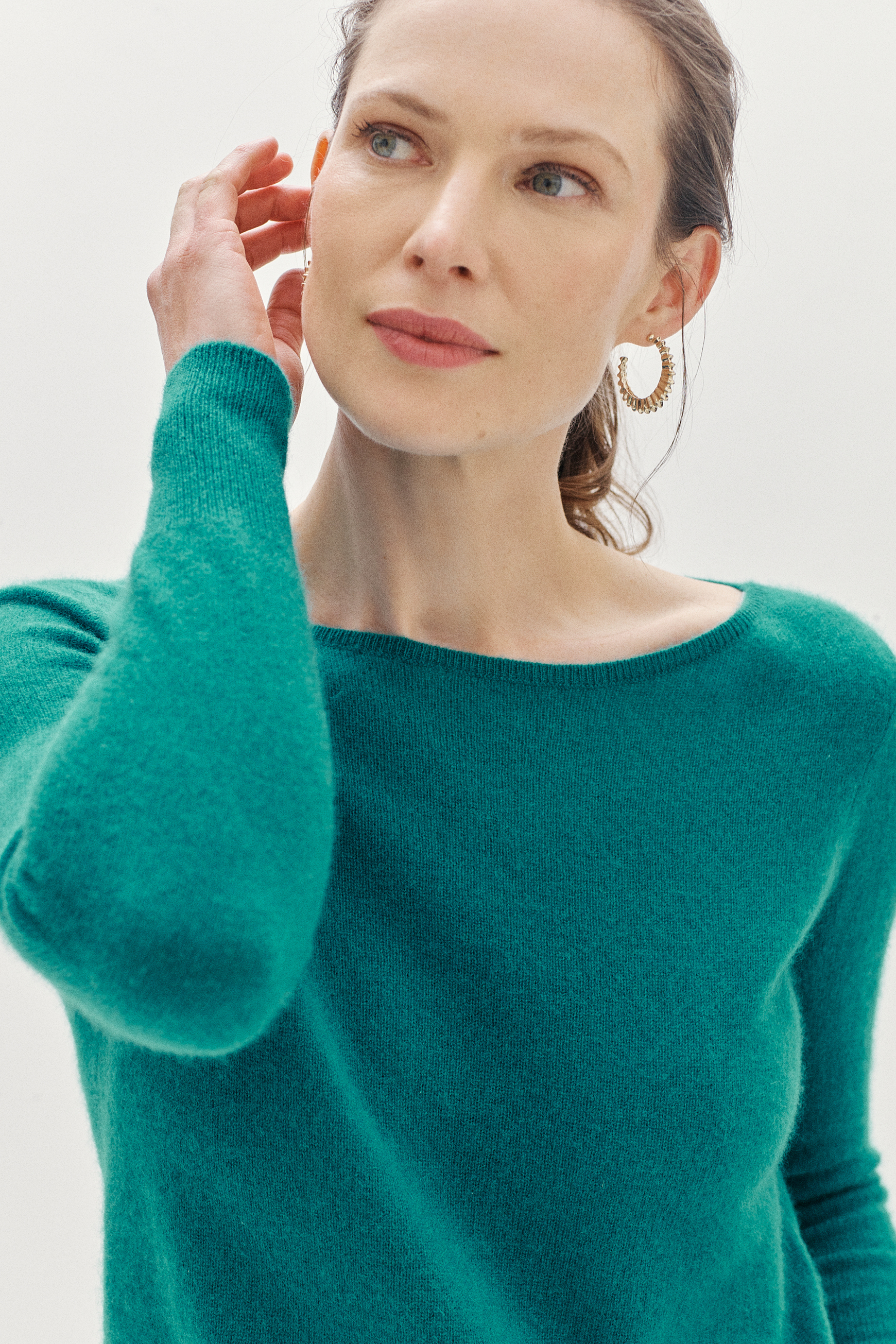 pull zofia 100 cachemire bleu canard femme pull zofia 100% cachemire bleu canard femme