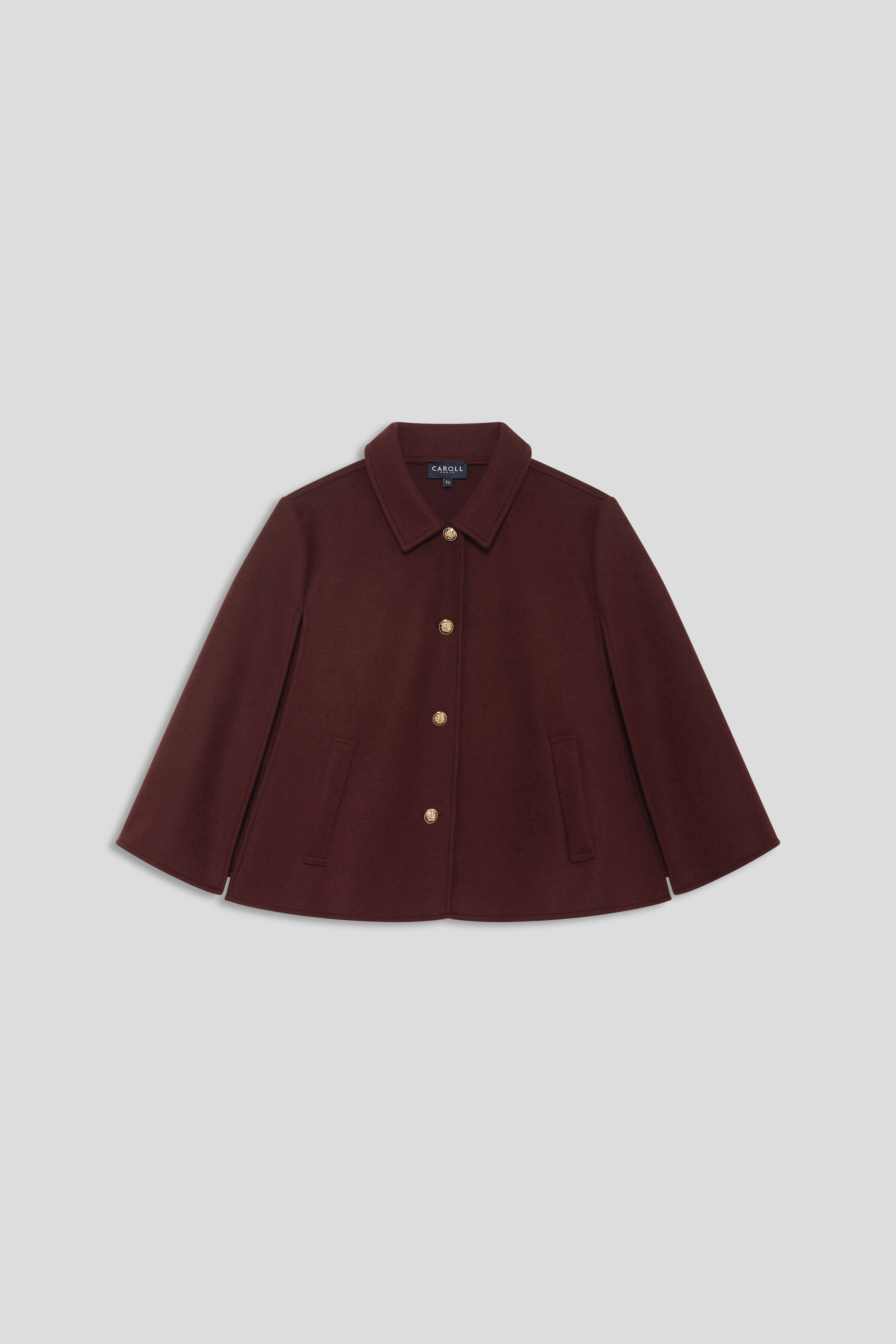 Hacap poncho burgundy woman