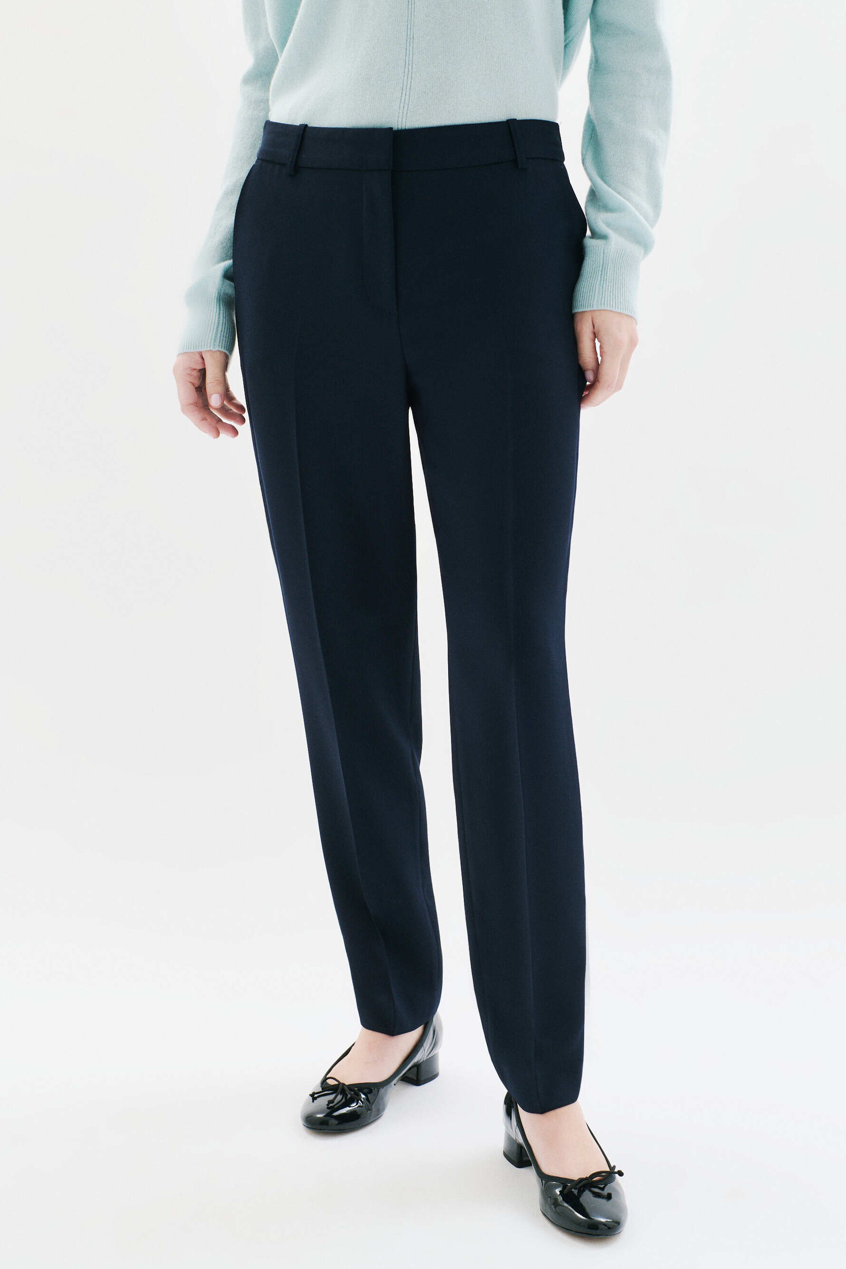 Pantal&oacute;n Pgust azul marino mujer