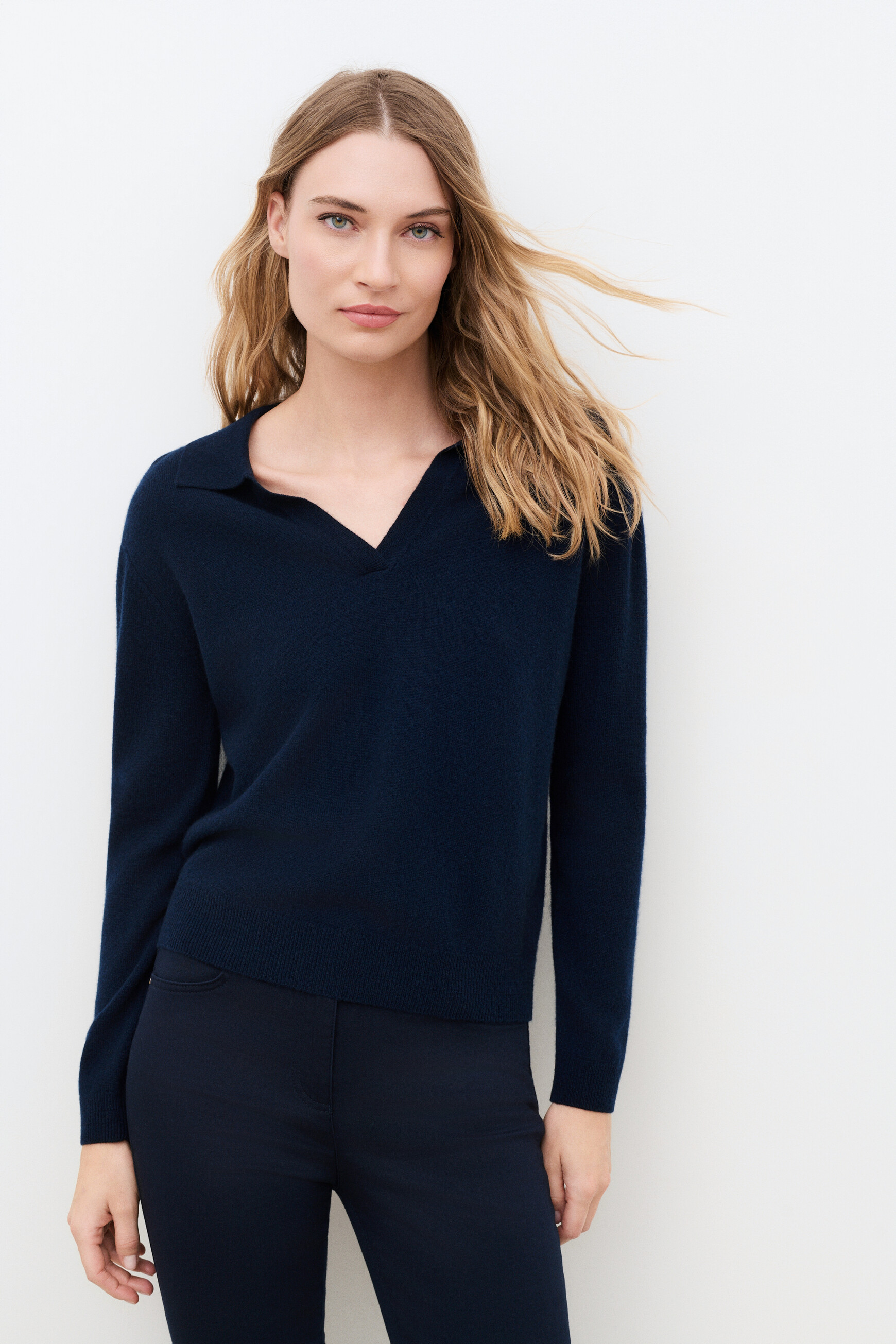 Mvictor sweater 100% cashmere navy blue woman
