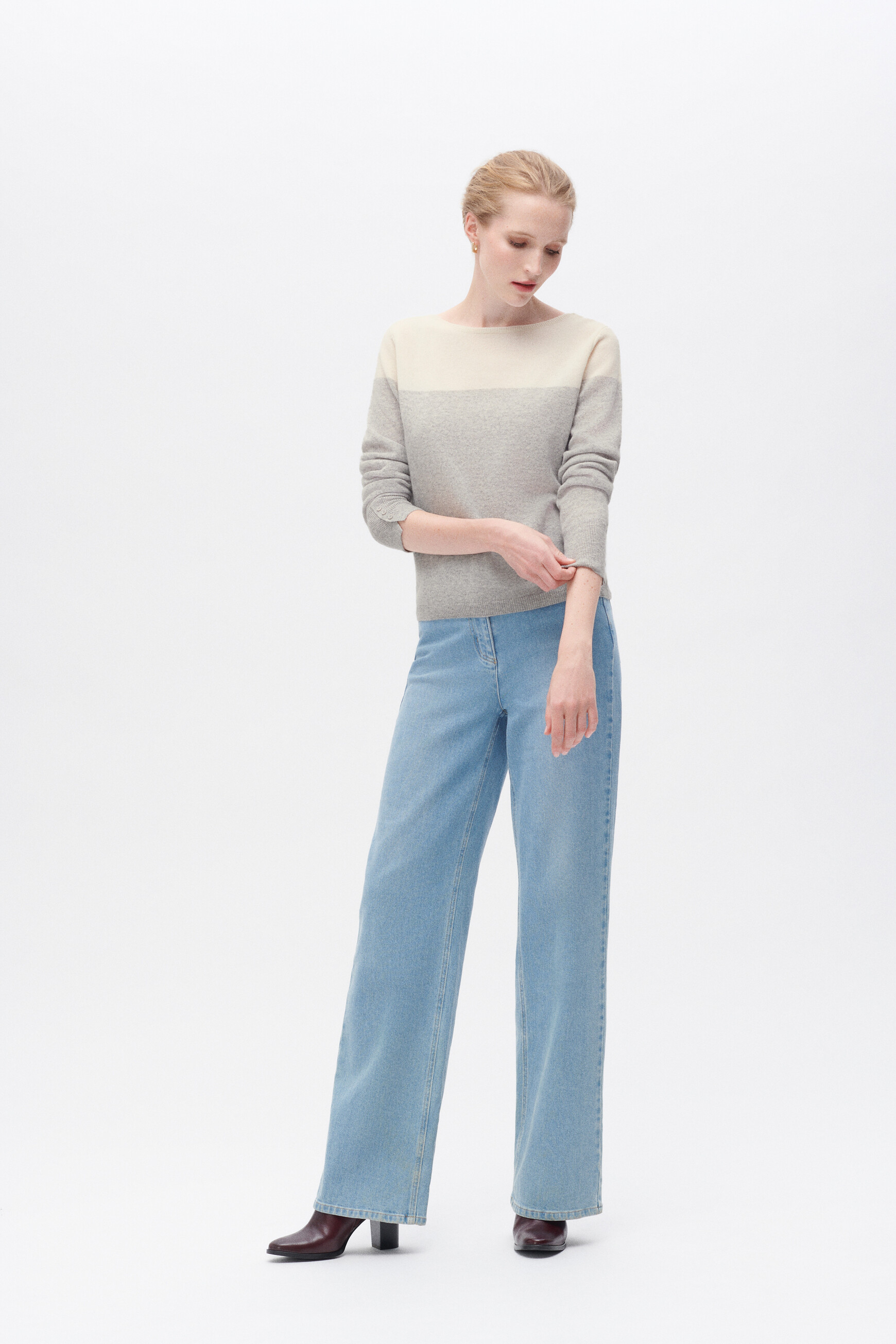 Pull zoe gris clair femme