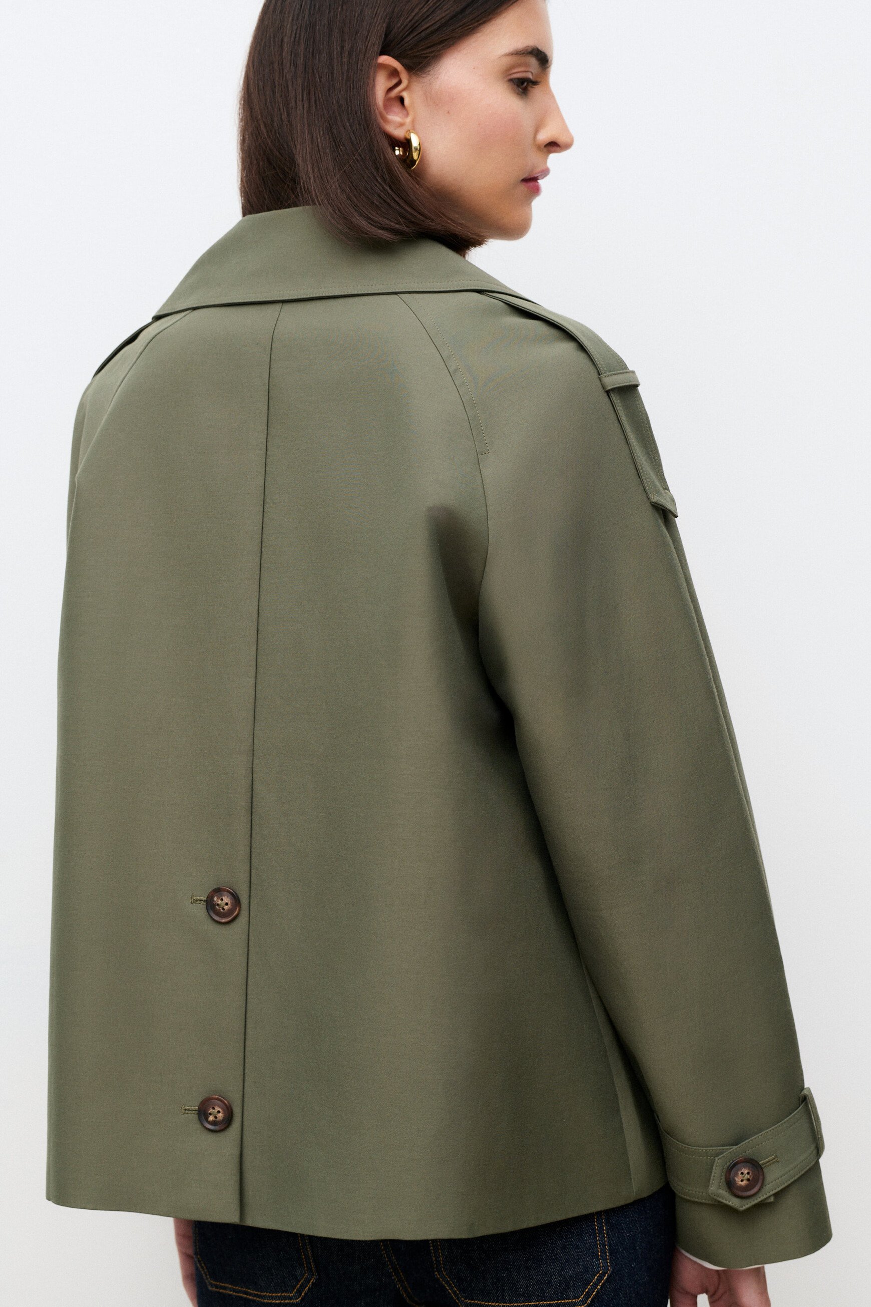 Trench gourmand vert kaki femme