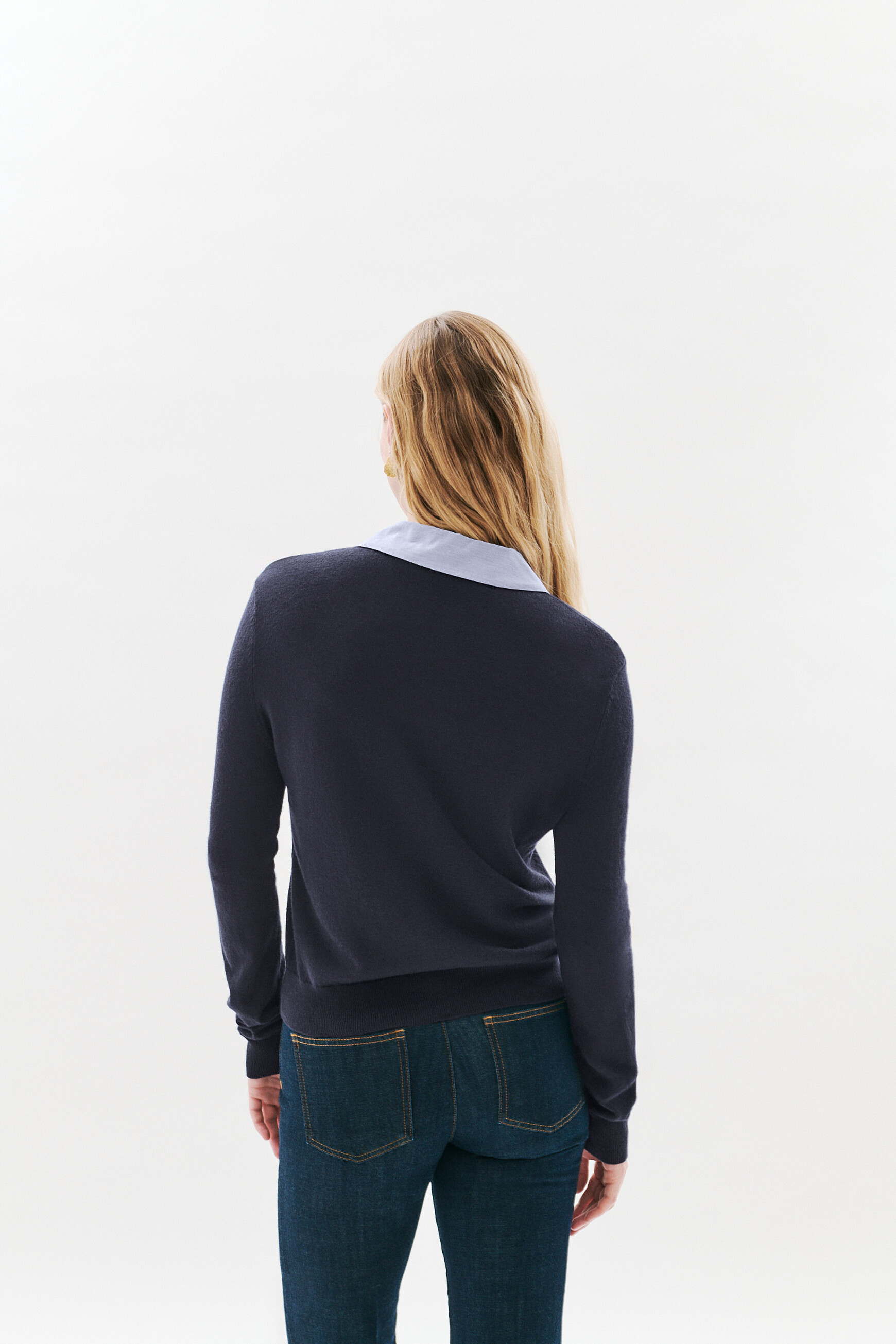 Mpheobe sweater navy blue woman