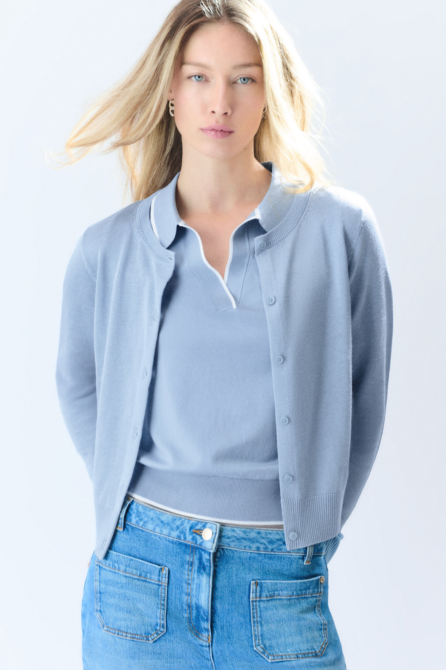 Mcallie sweater sky blue woman