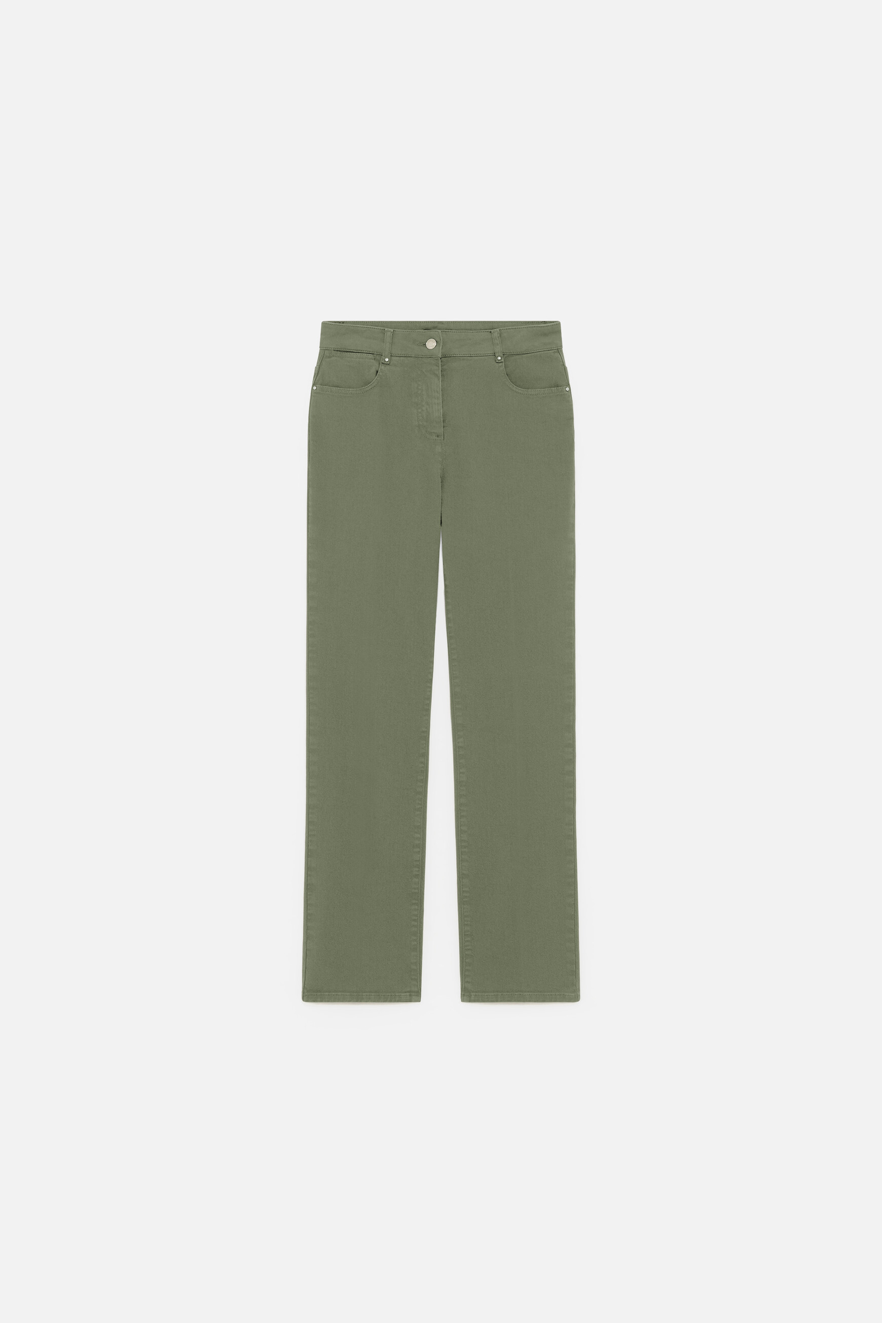 Pcomolong trousers khaki green woman