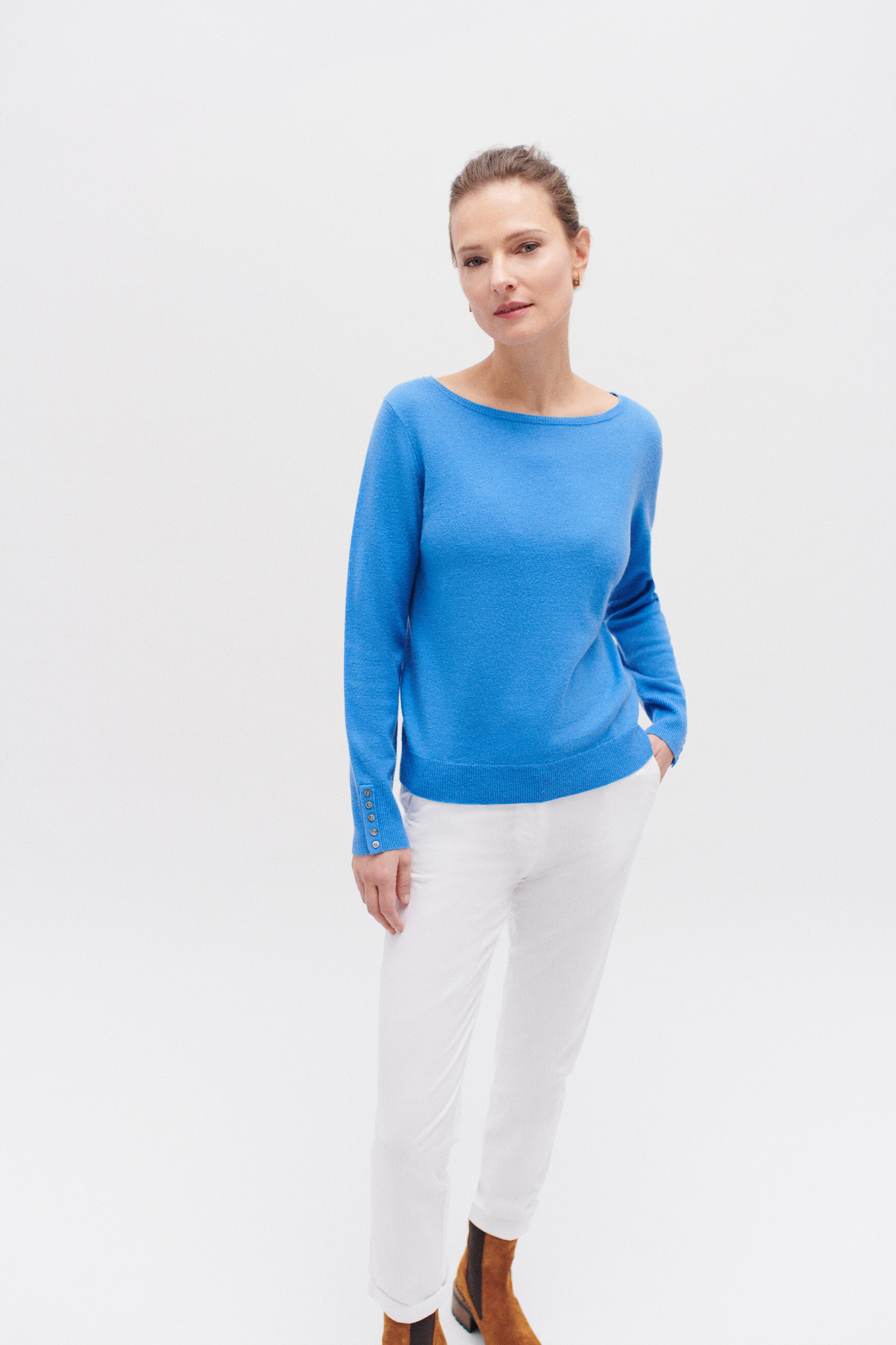 pull sofia bleu electrique femme