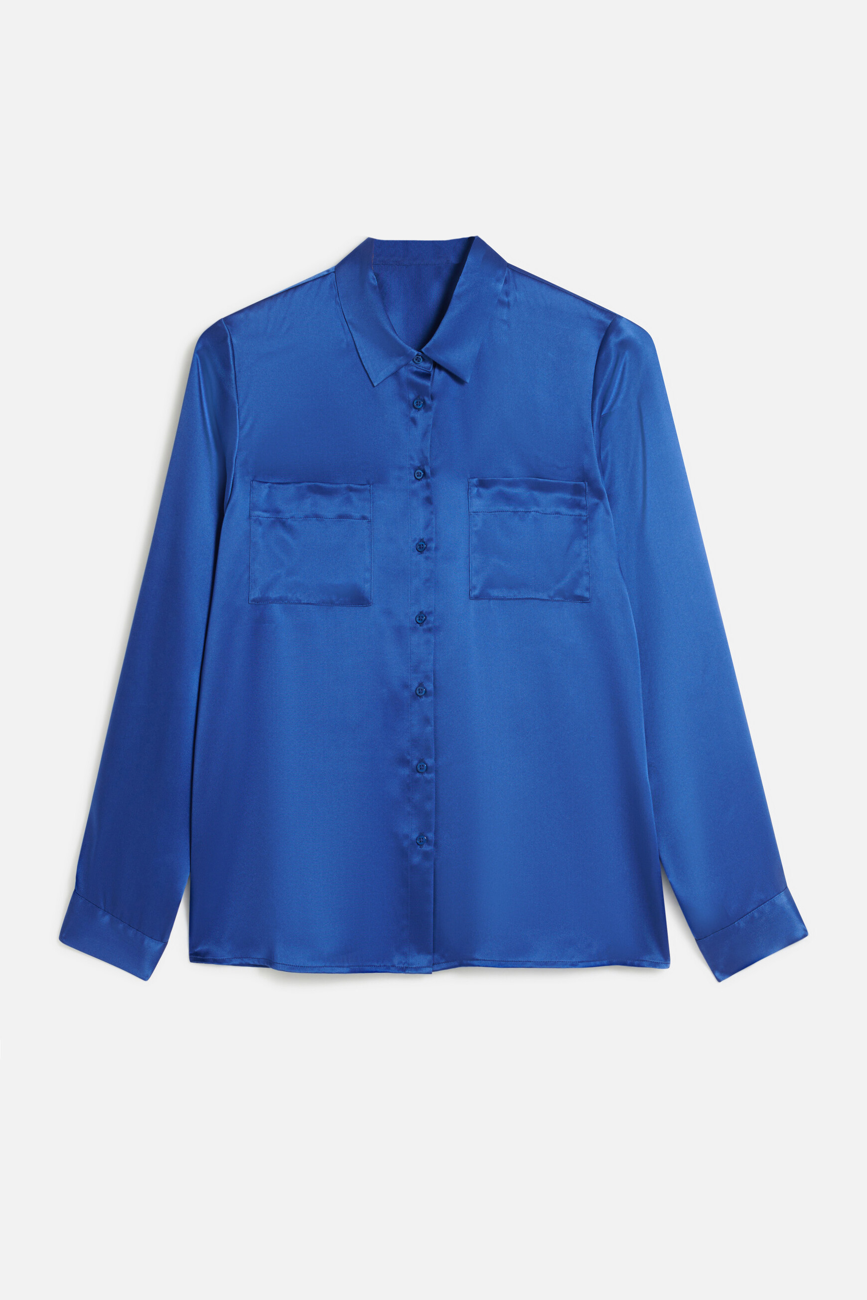 chemise jeanne b en soie bleu electrique femme chemise jeanne b en soie bleu electrique femme