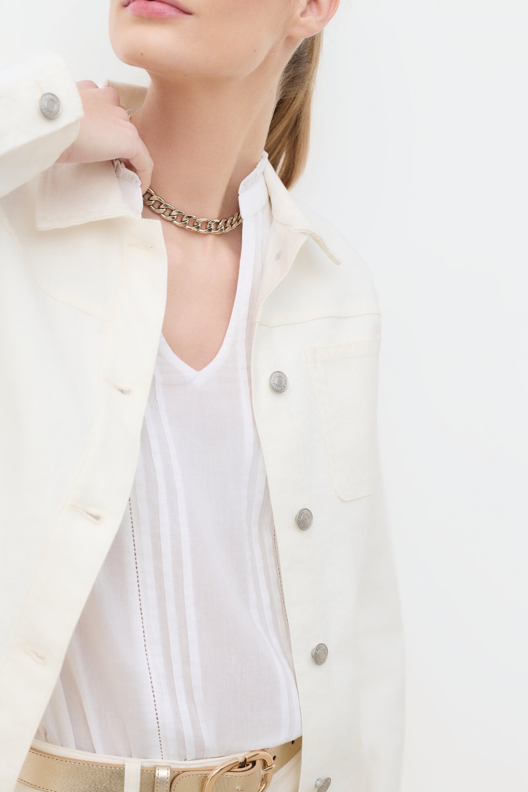 Vminatella jacket ecru woman