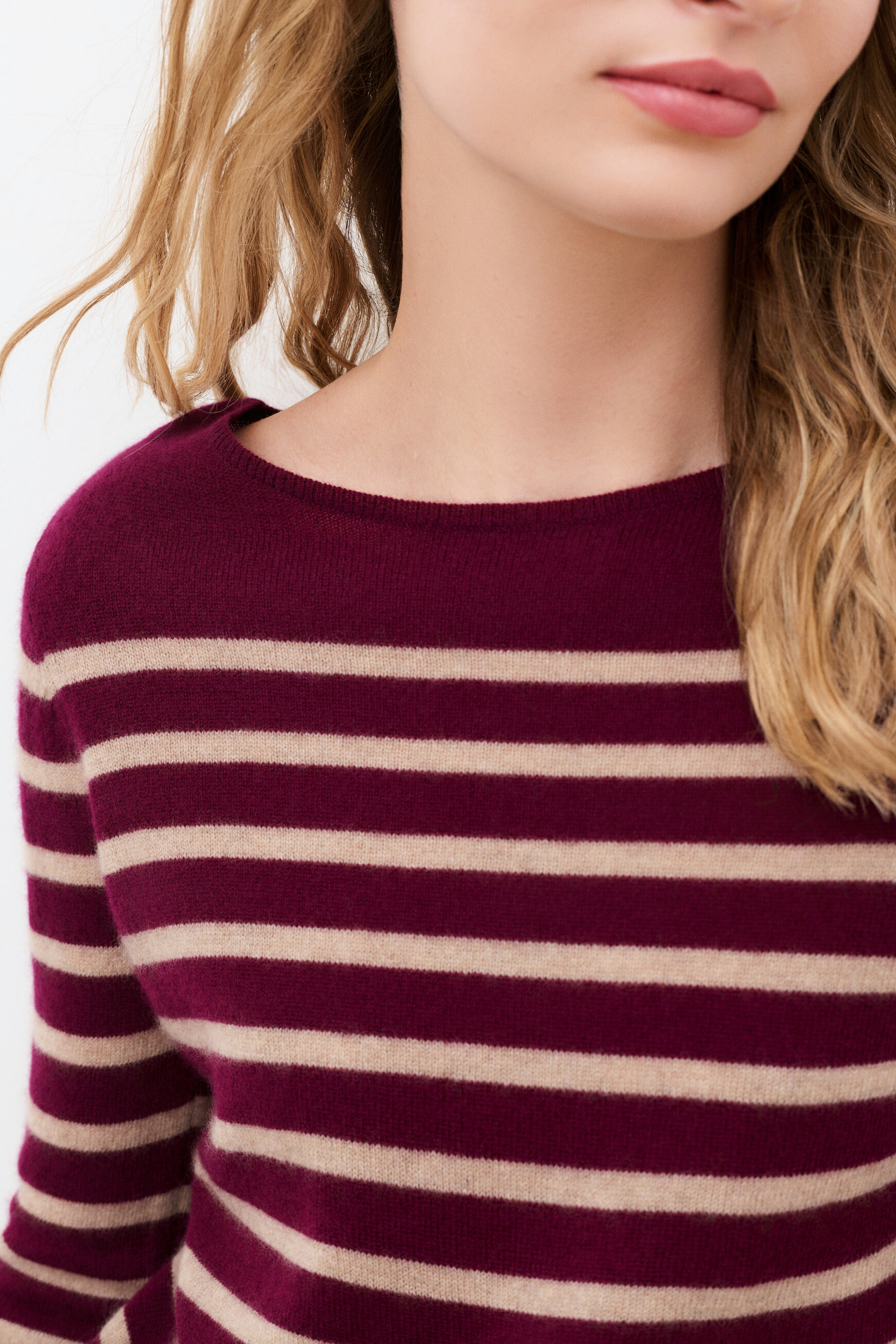 Mzoely 100% cashmere sweater burgundy woman