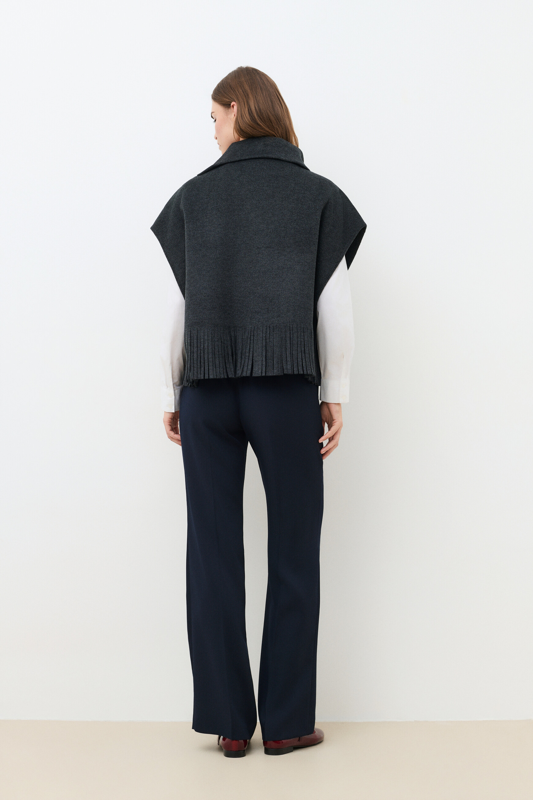 Hofrany poncho grey woman