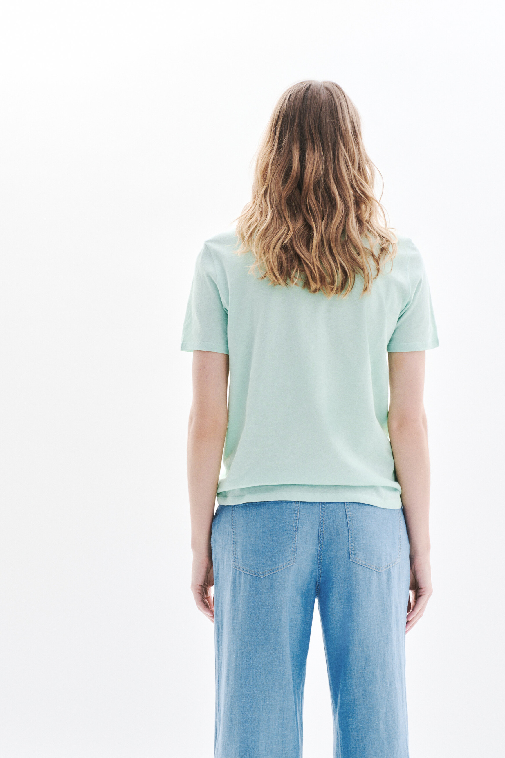 T-shirt Jin vert clair femme