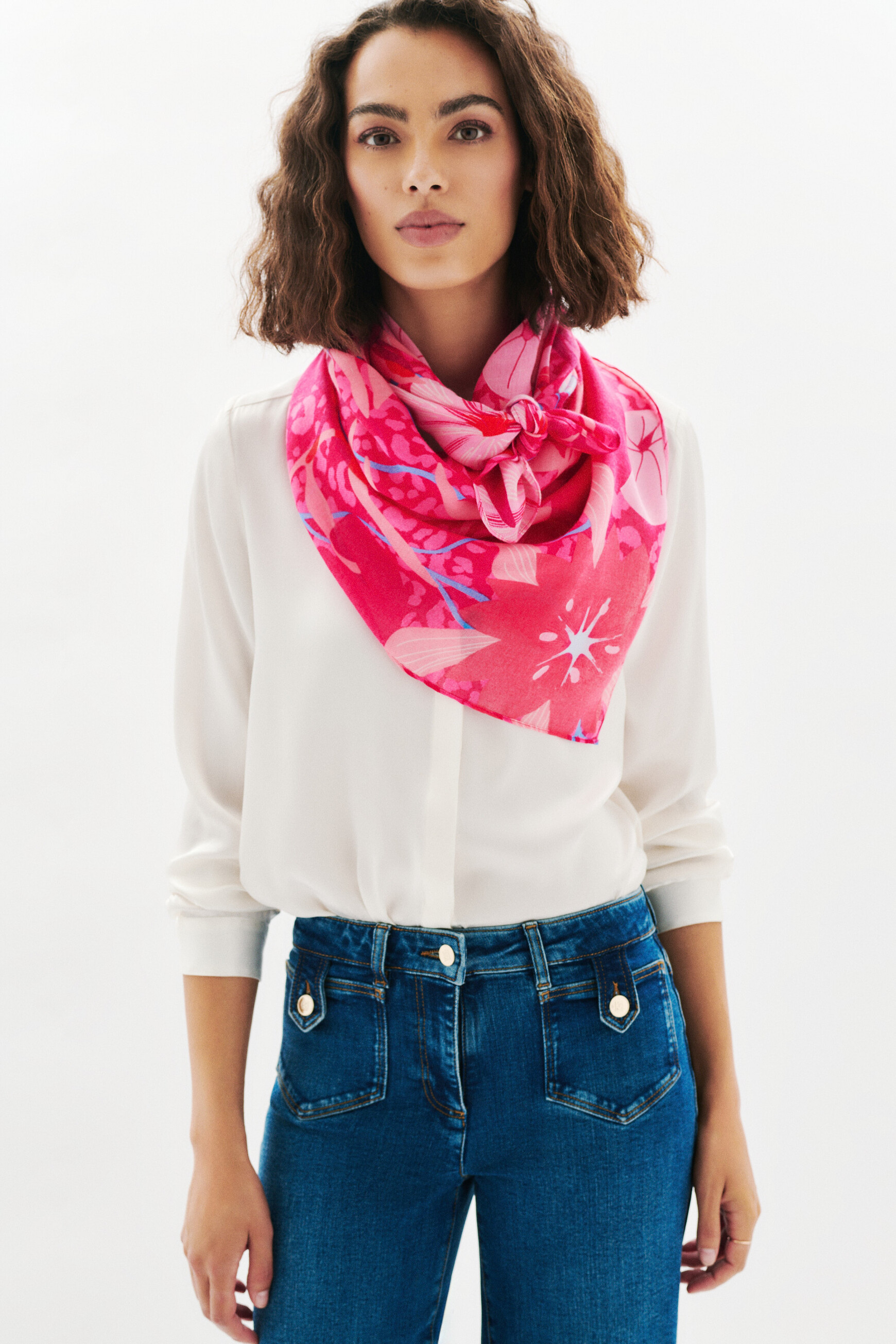 Foulard Octobre Rose rose femme