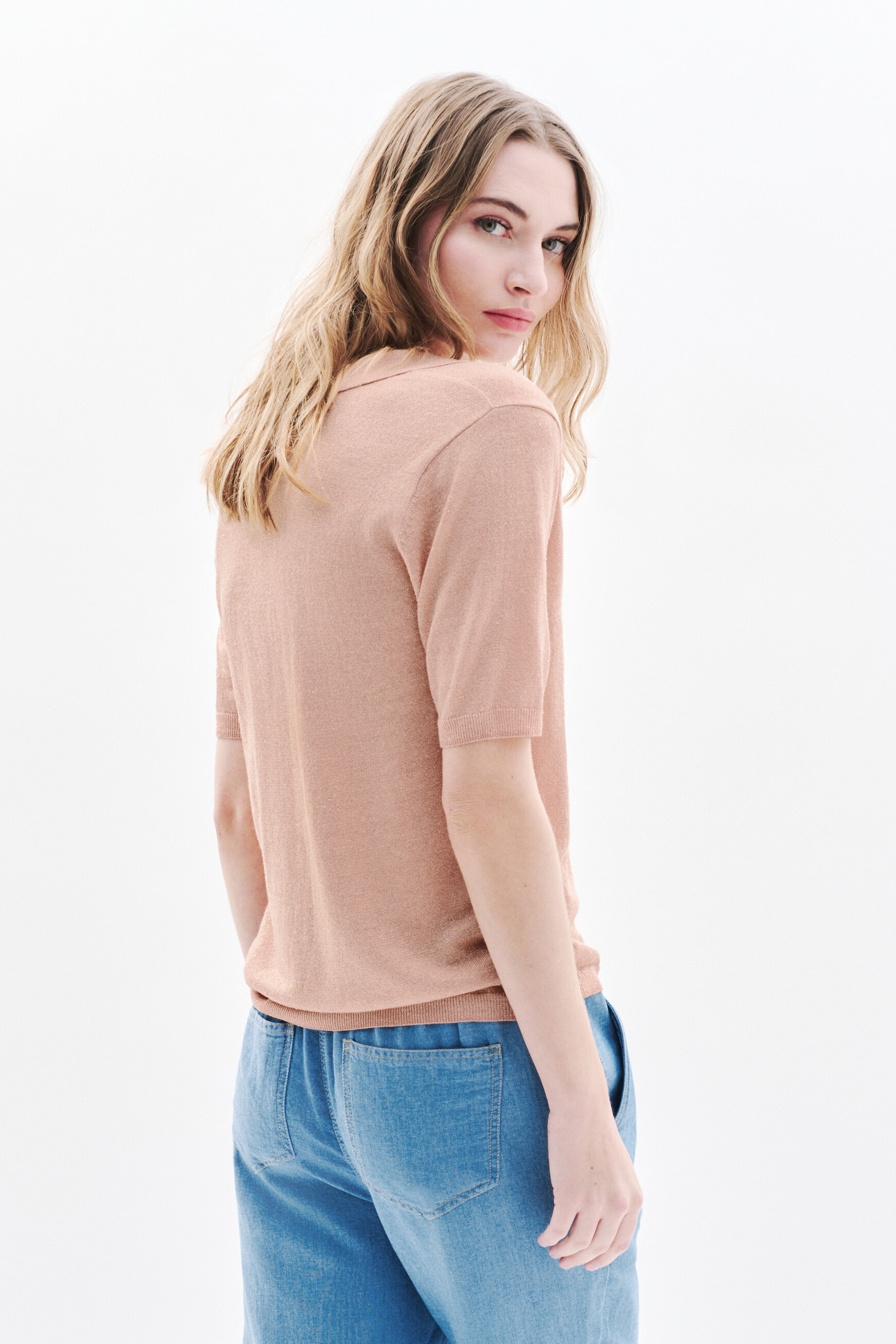 Maglione Mikalu rosa chiaro donna