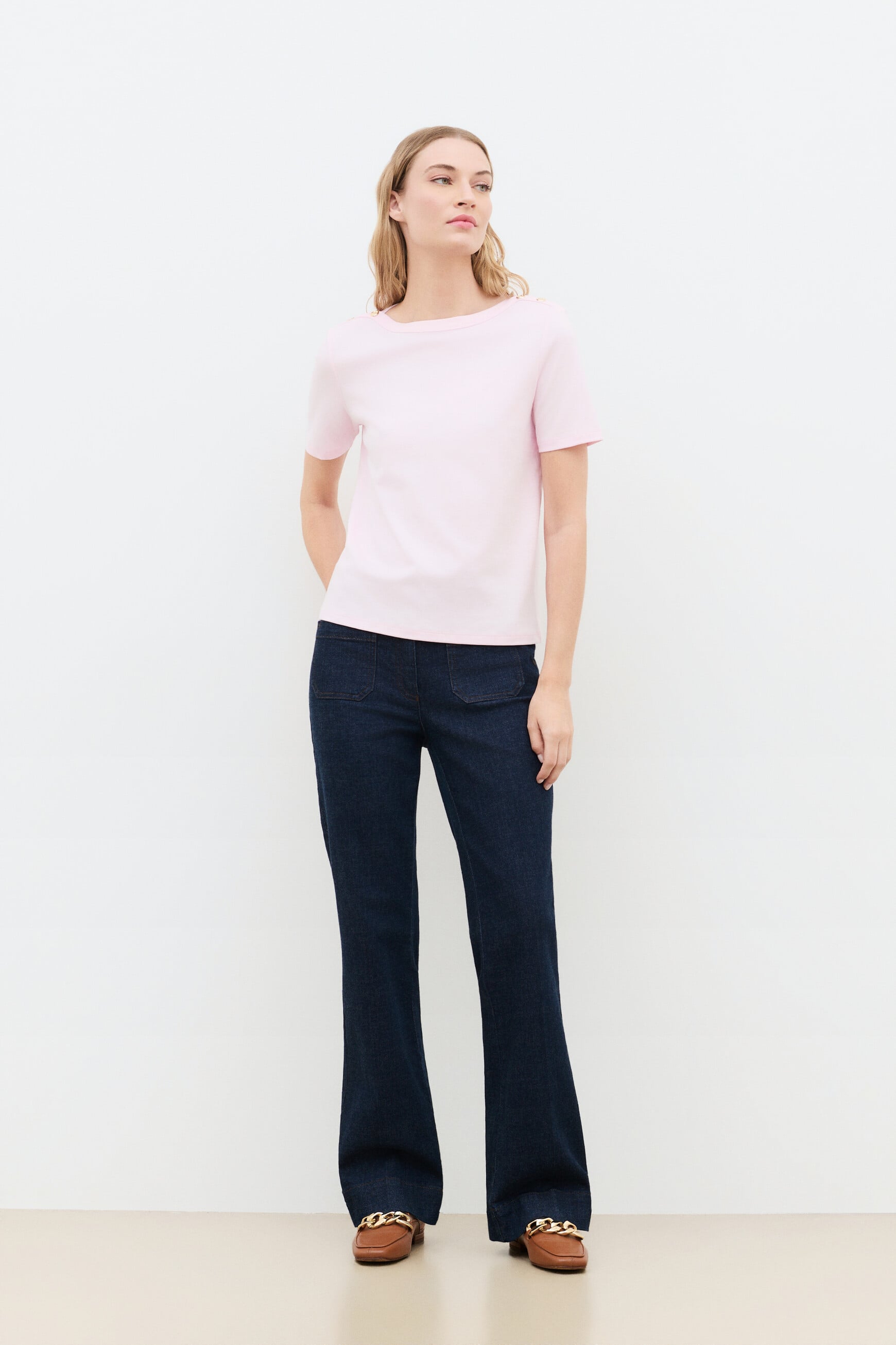 T-shirt Tsophie rose clair femme