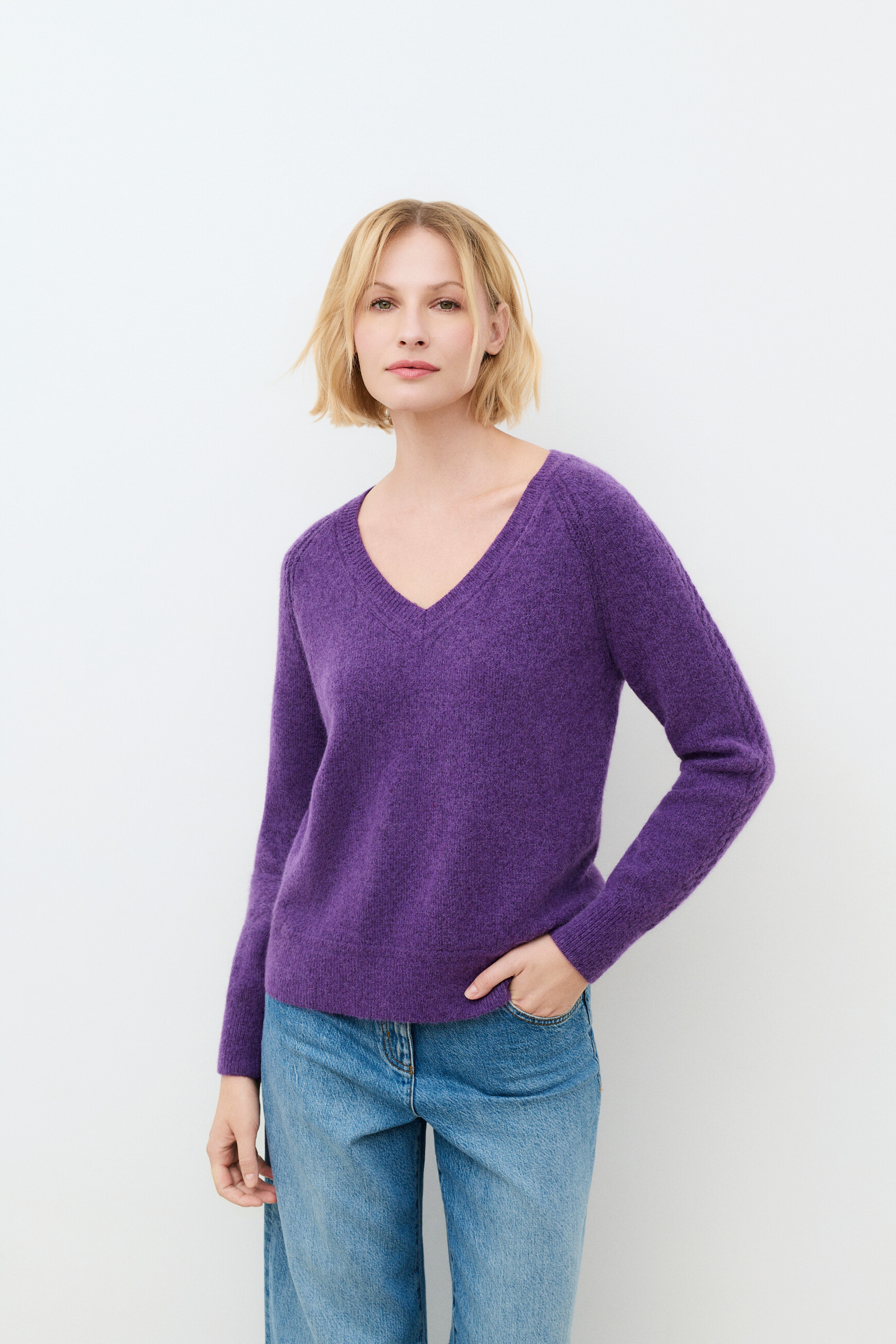 Mlois sweater violete oscuro woman