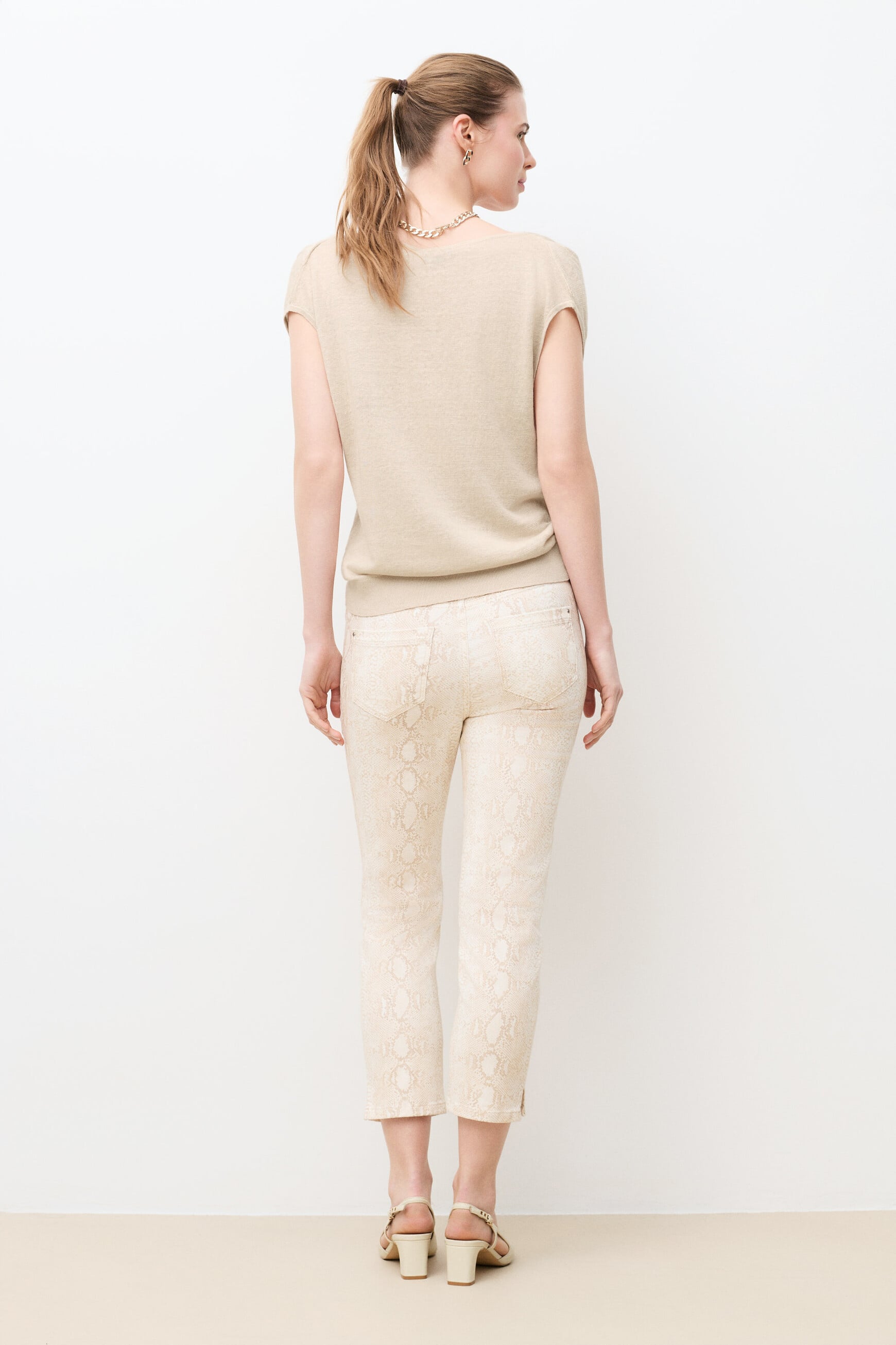 Maglione Mvera 100% lino sabbia donna