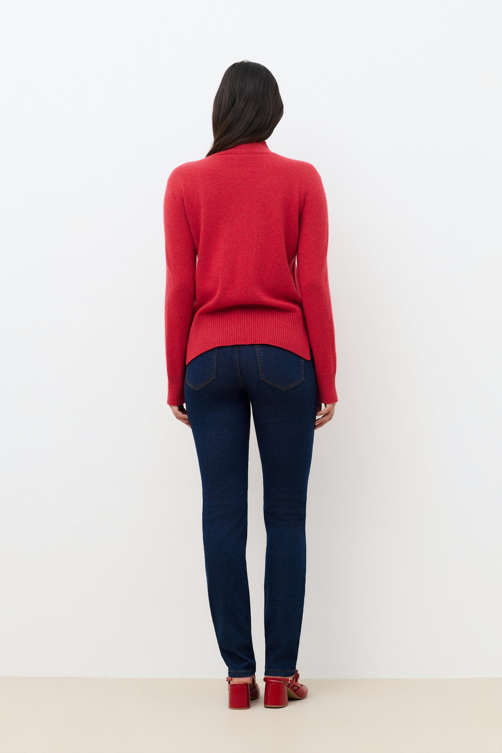 Maglione Mfranklin 100% cashmere rosso donna