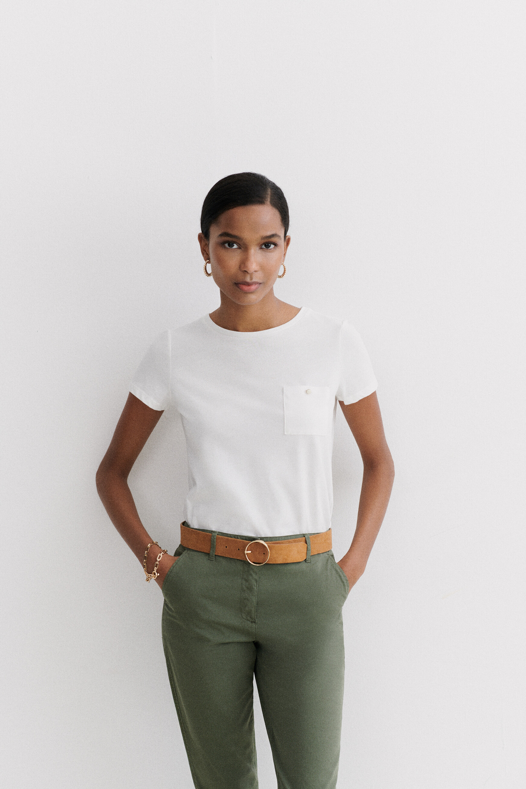 pantalon adelmo vert kaki femme pantalon adelmo vert kaki femme